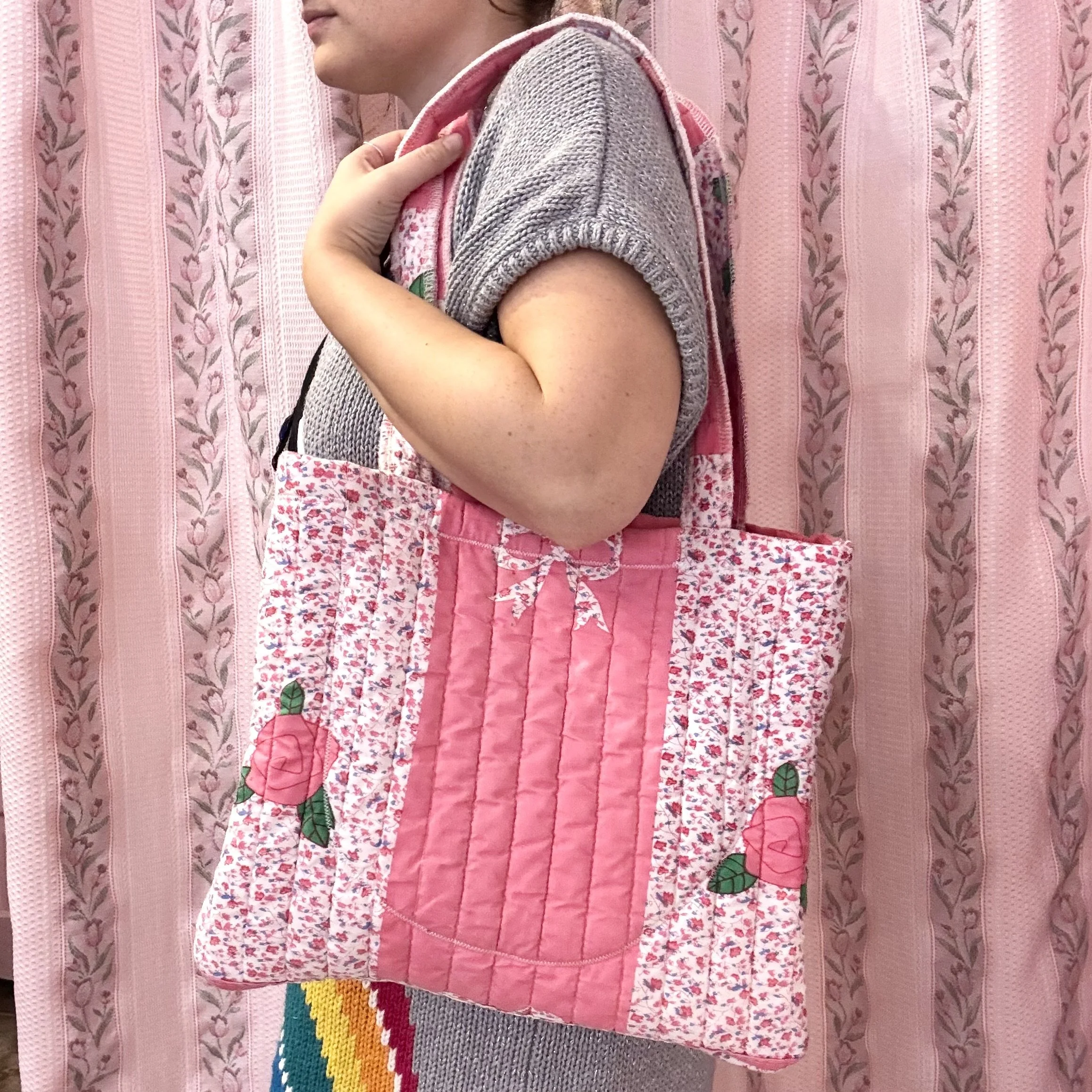Medium Pink Bow Bag