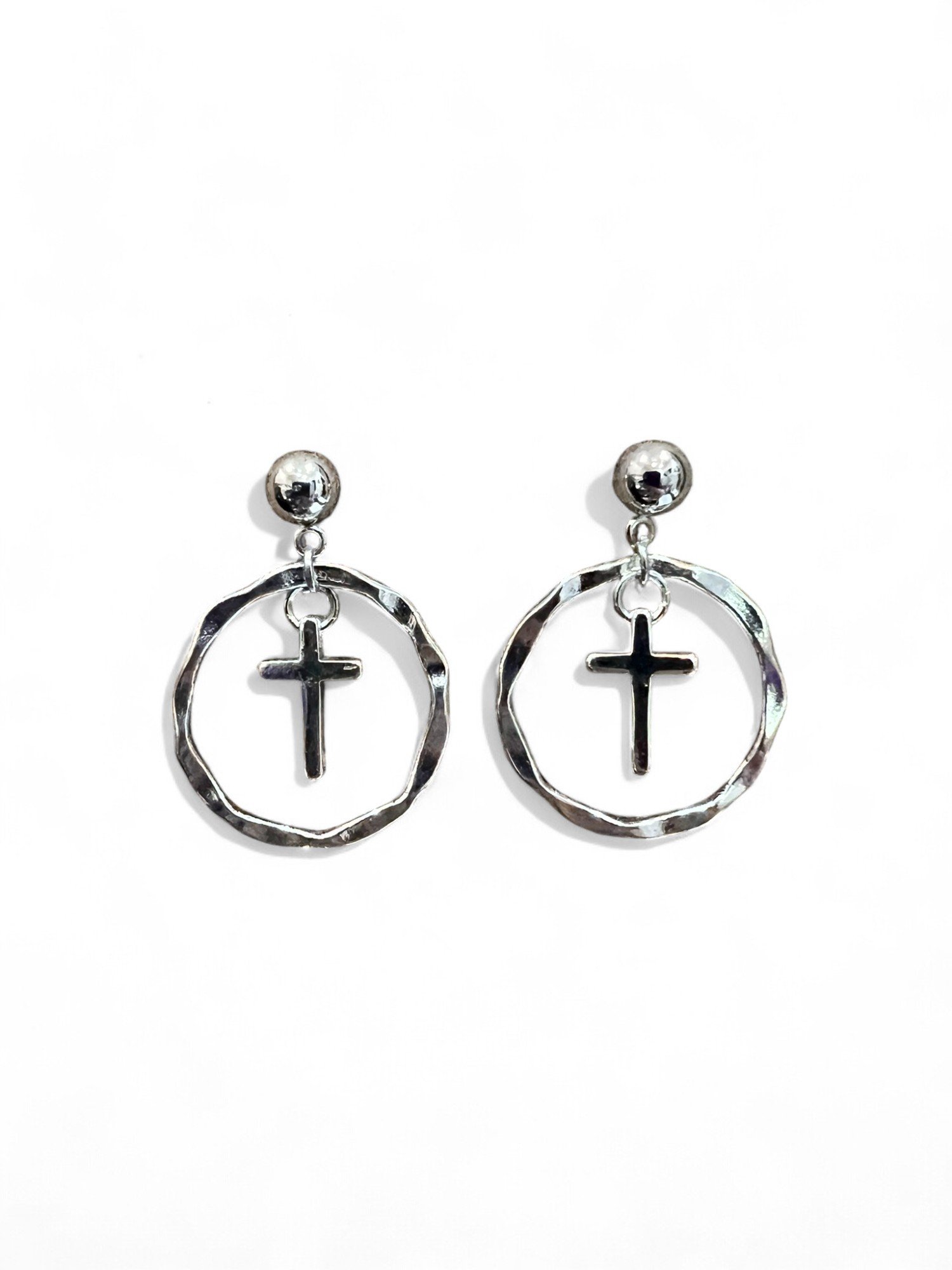 Silver Circle and Cross Earrings-Photoroom (1).jpg