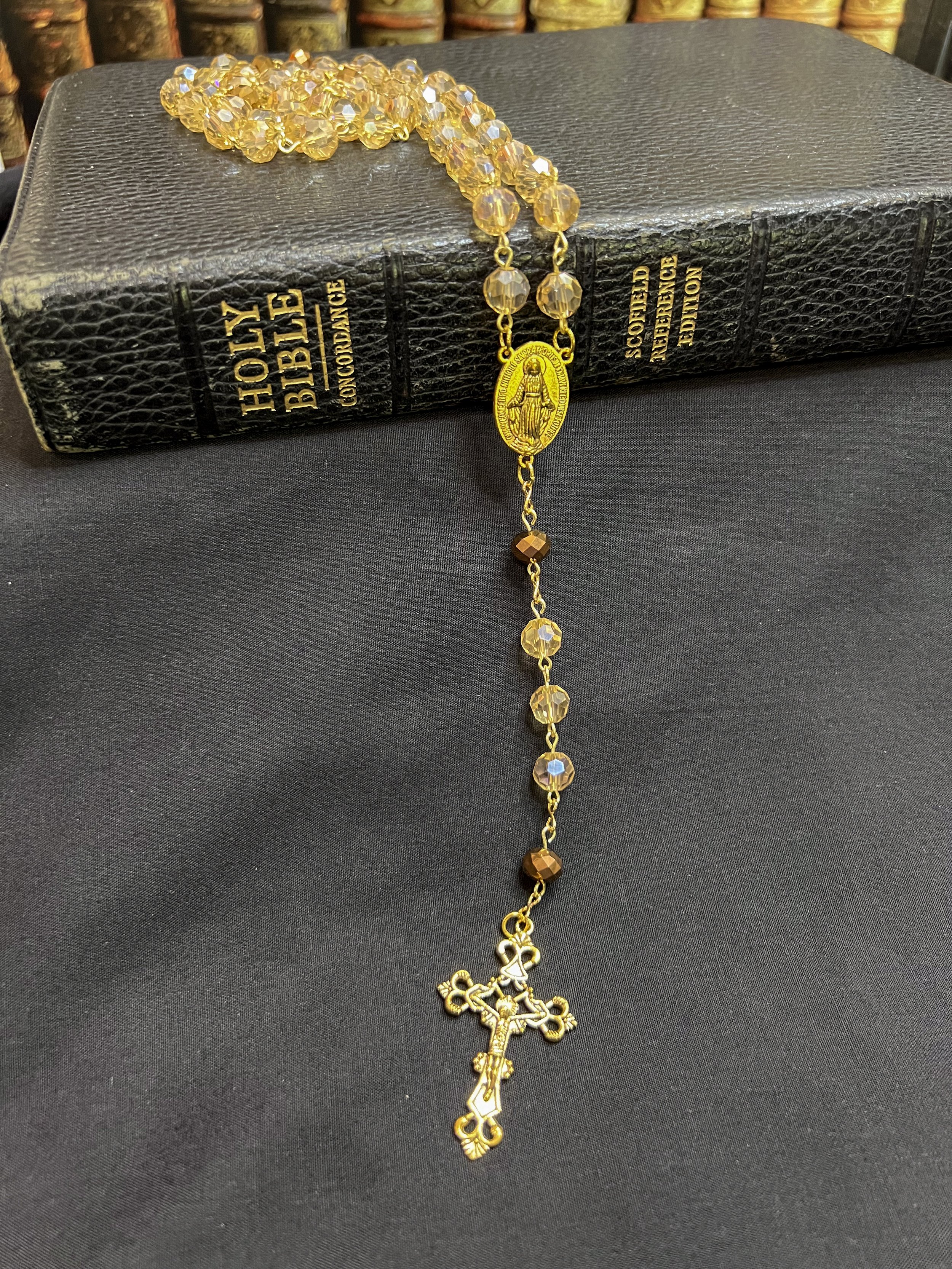 amber faceted bead rosary.jpg
