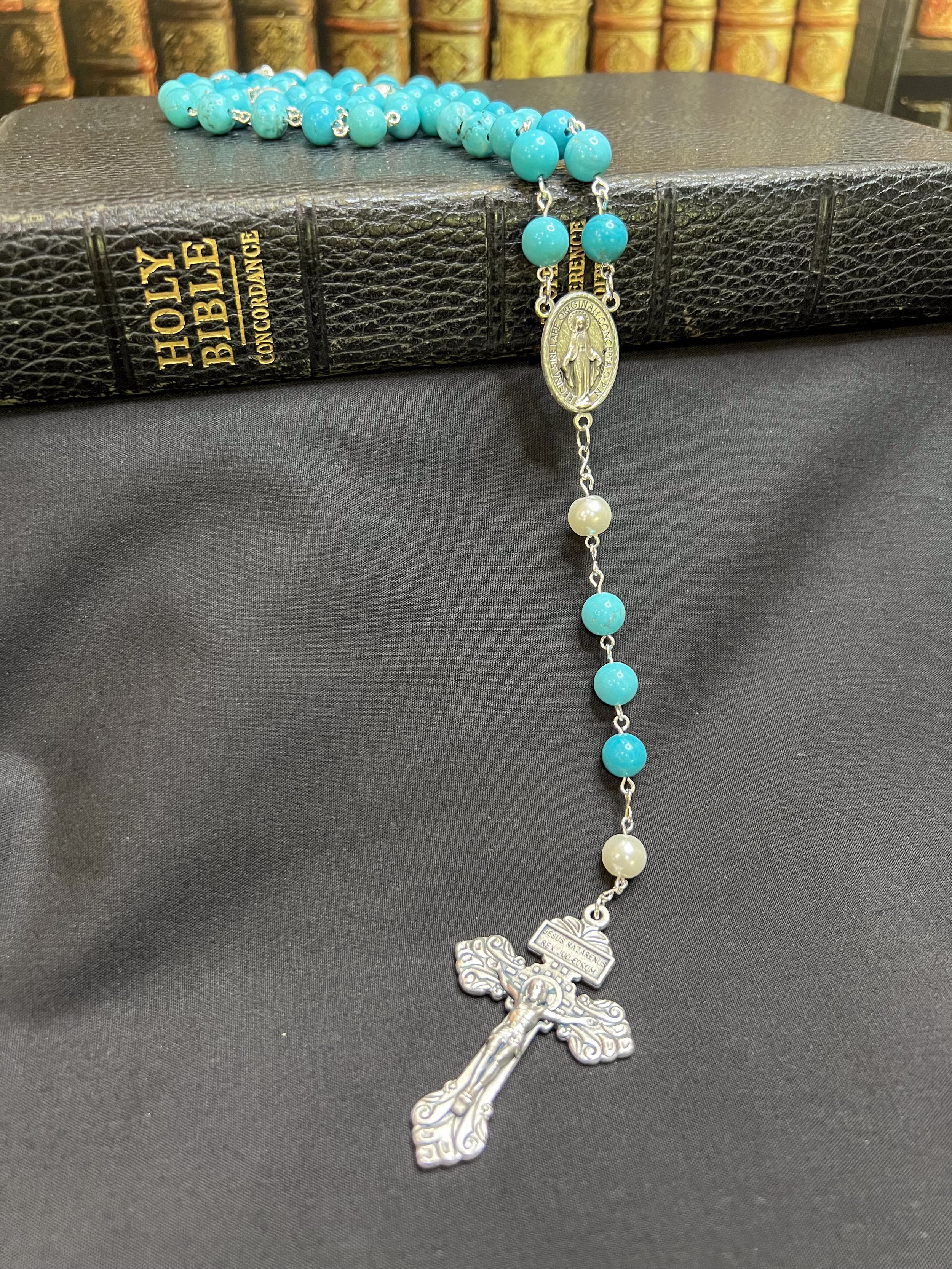 Imitation turquoise rosary 1.jpg
