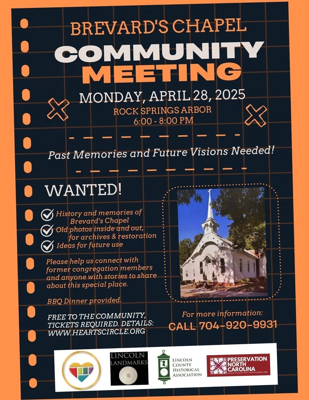 Brevard's Chapel community meeting flyer