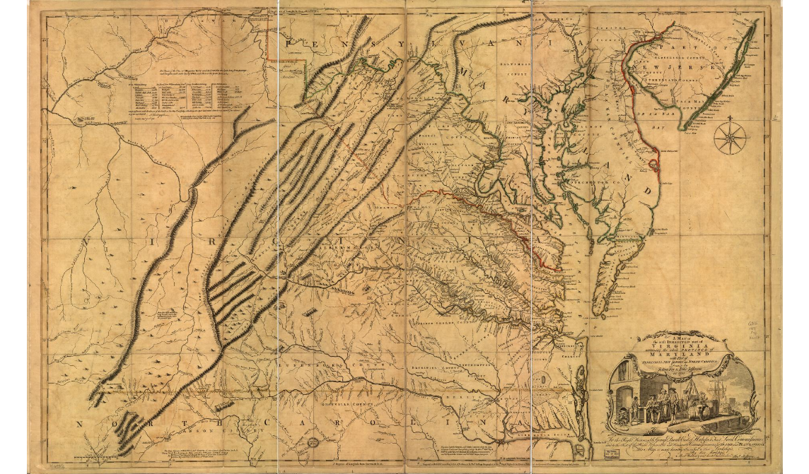 Historical map of the state of Maryland, showing rivers, counties, and geographic features from a past era.