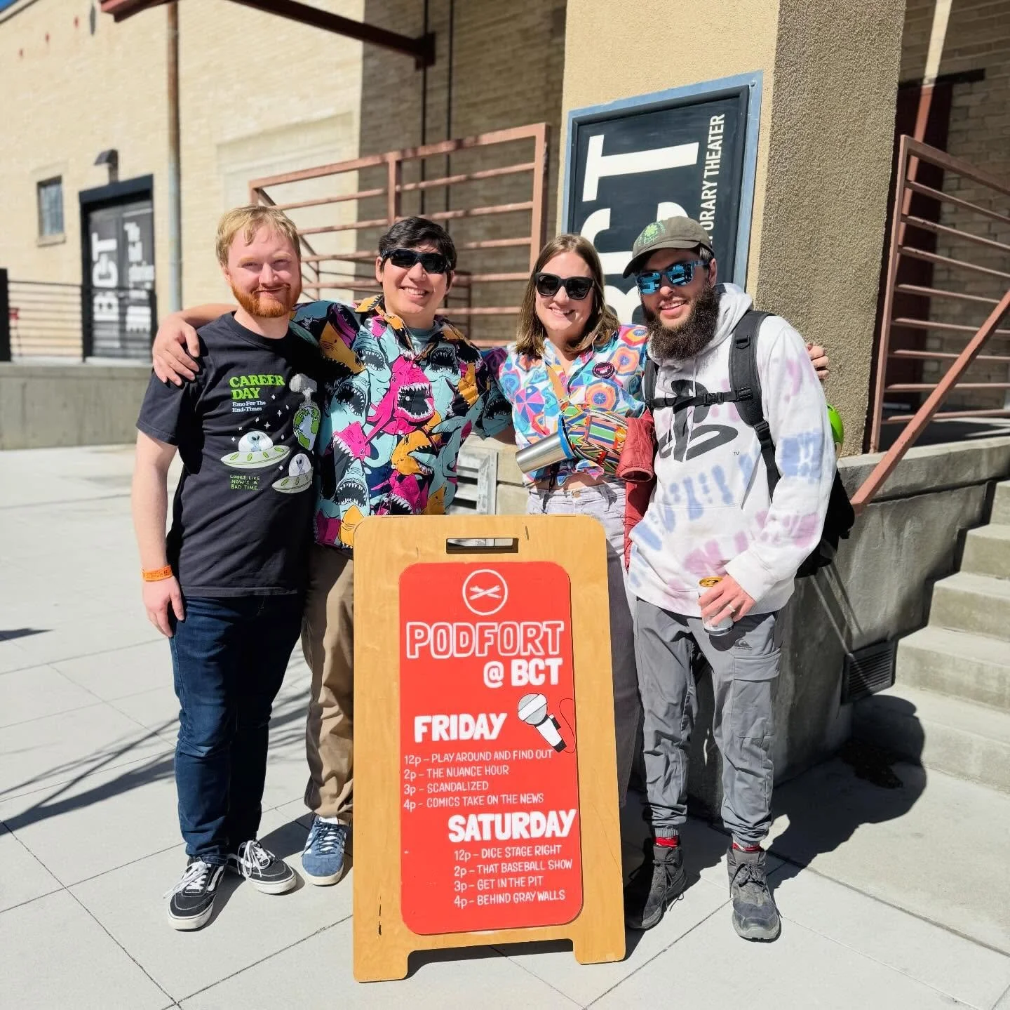 Thank you and smooches to everyone who came out to listen to our live show at Podfort yesterday! We had a great time laughing at our own jokes. The episode will be live in the feed soon.