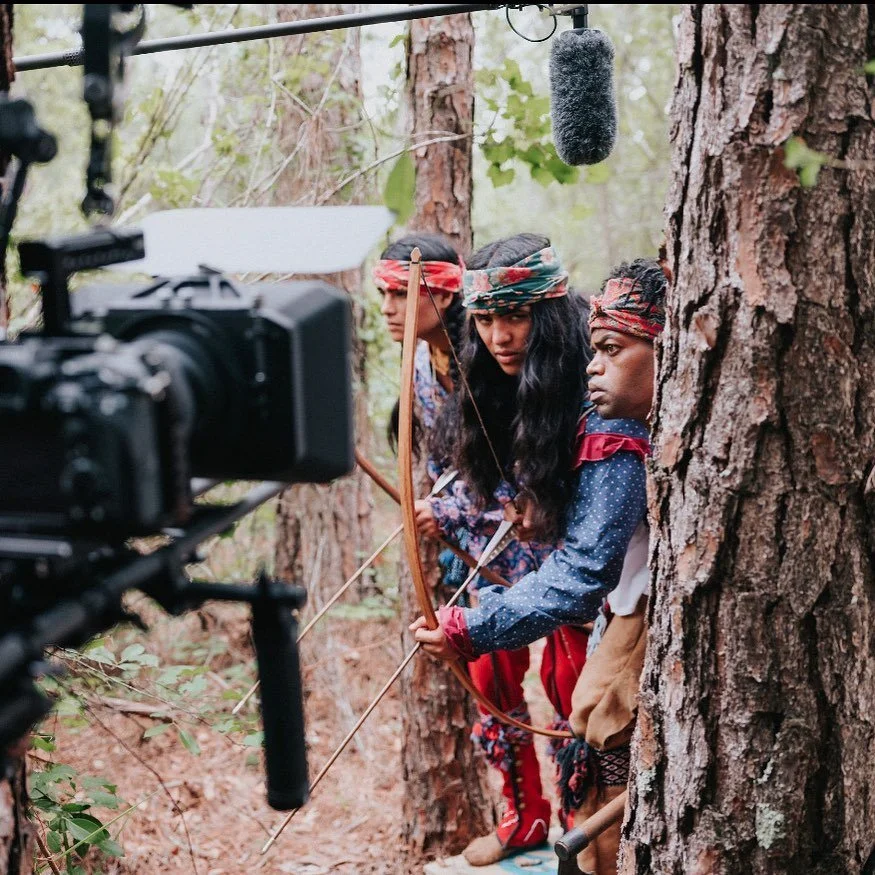 Osceola, Coacoochee, and John Horse on the hunt. This is a powerful scene where Osceolaand Coacoochee played by @haatepah and @topash.skharr passionately express exactly how they feel about the prospect for peace with white plantation owners and the 