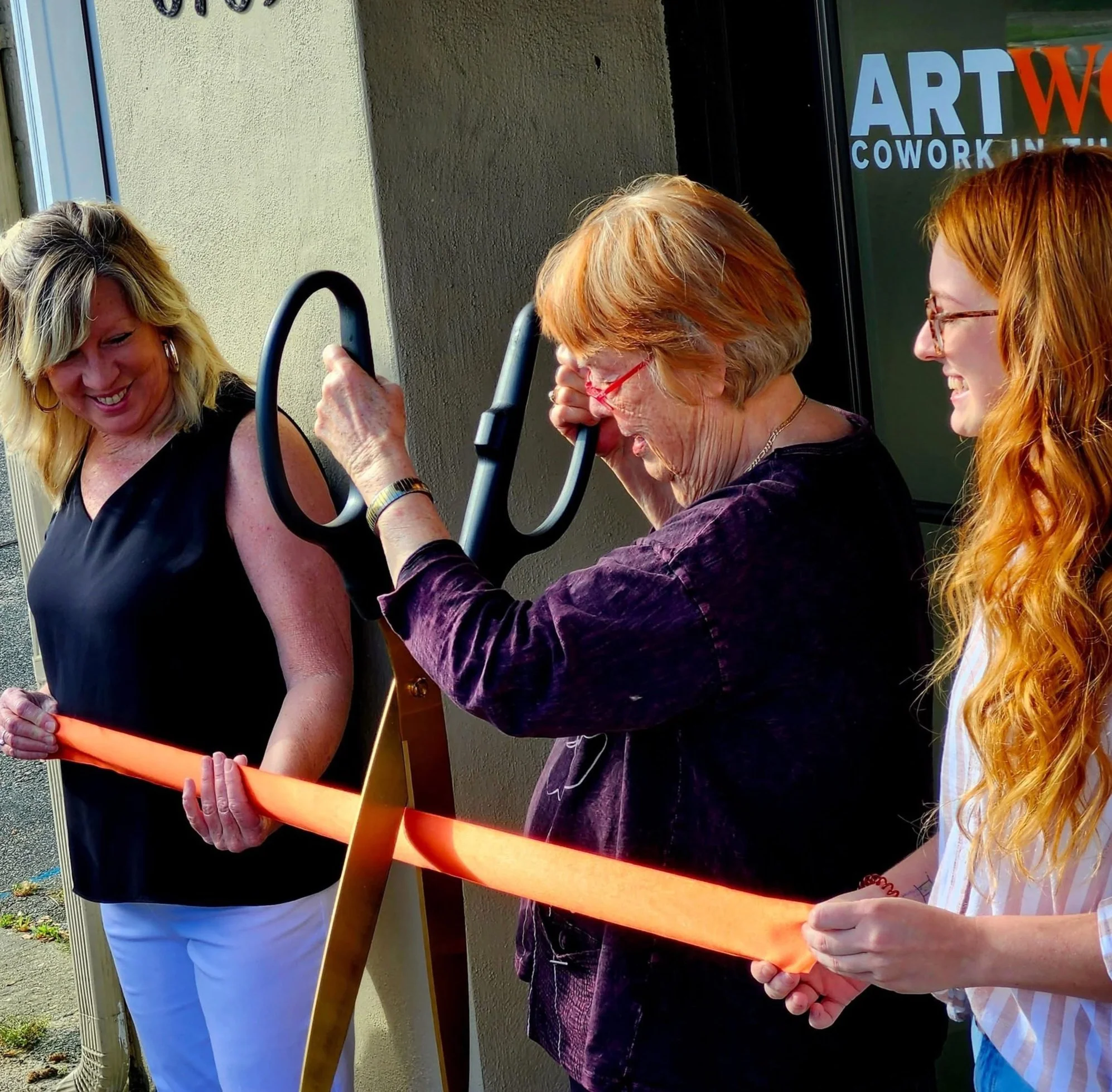 Ribbon cutting with our founder, Kay Van Dyke