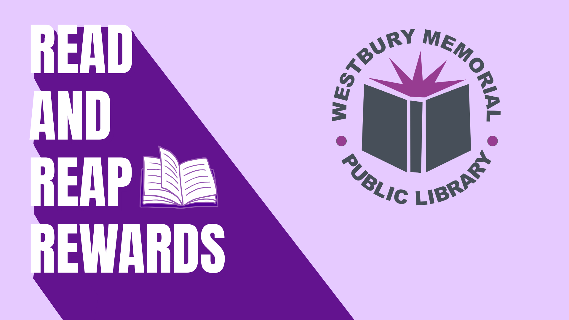 Read & Read Rewards Card Purple Design with Library Logo