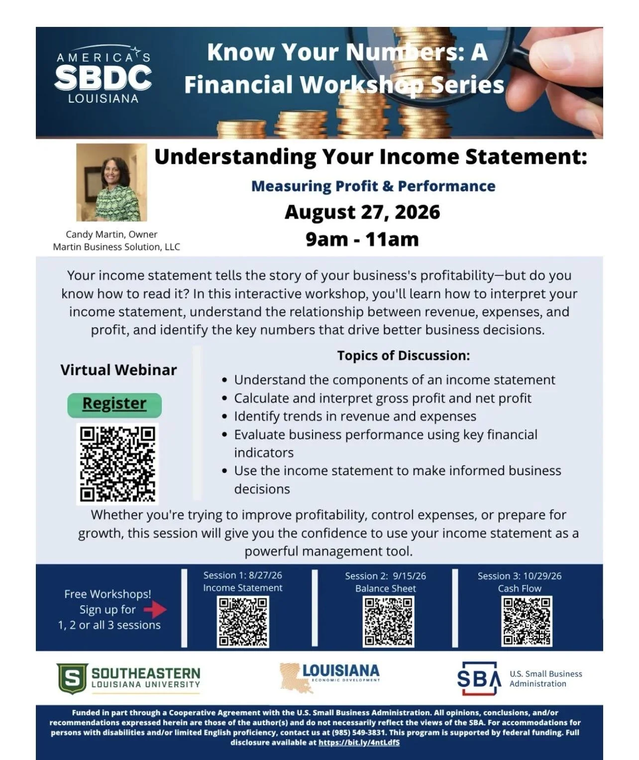 Know Your Numbers: A Financial Workshop Series