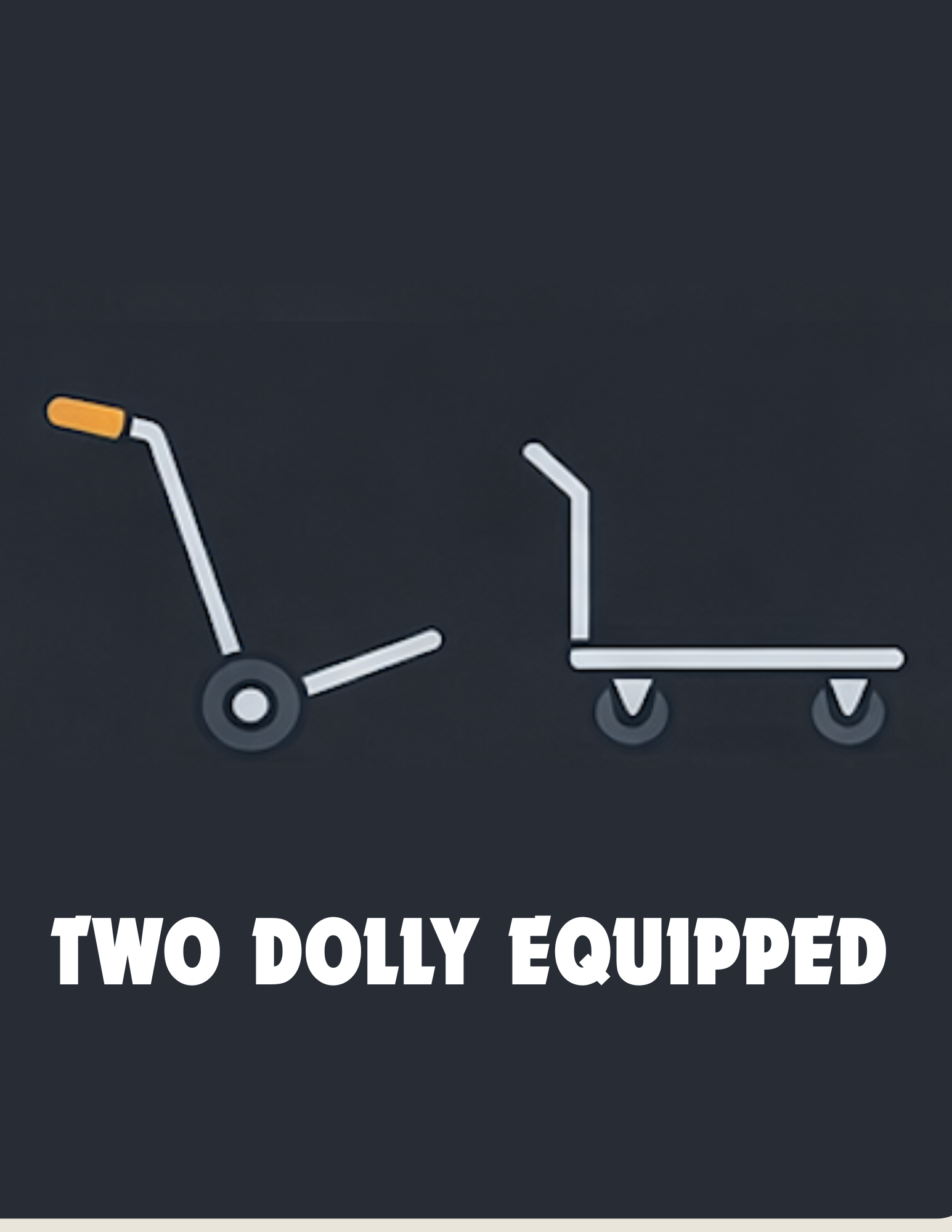 alt="Two furniture dollies to help and lift heavy items furniture"