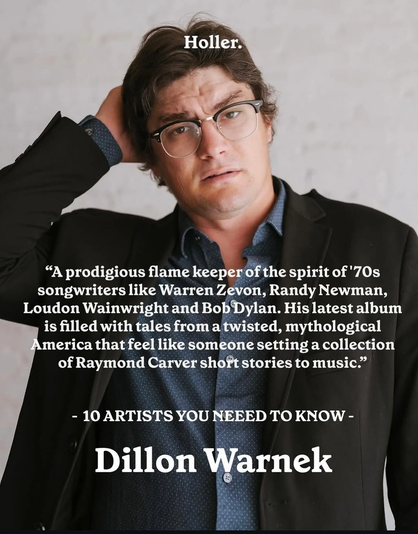 Huge thanks to @hollercountry for including the one and only @dillonwarnek this month. He is a talent so unique, and he is truly like no one I&rsquo;ve ever met. Proud of him and this album. The man is sizzzzzzlin&rsquo;!