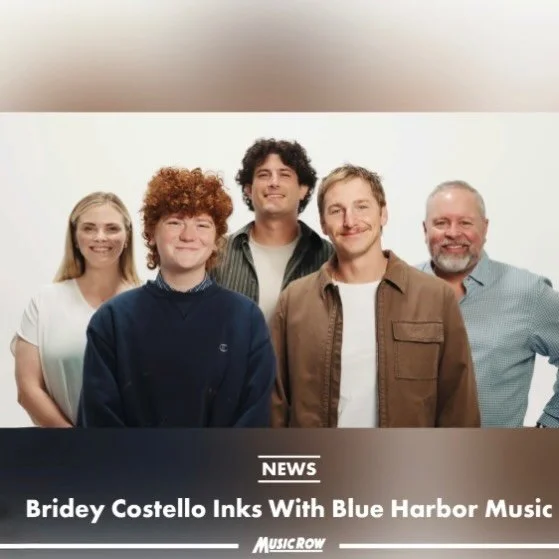 Thanks to @musicrowmagazine for helping to announce this great news! Singer-songwriter Bridey Costello (@briiideycostelllo) has signed a global publishing and strategic artist partnership deal with @blueharbormusic.

The Chicago native&rsquo;s songwr
