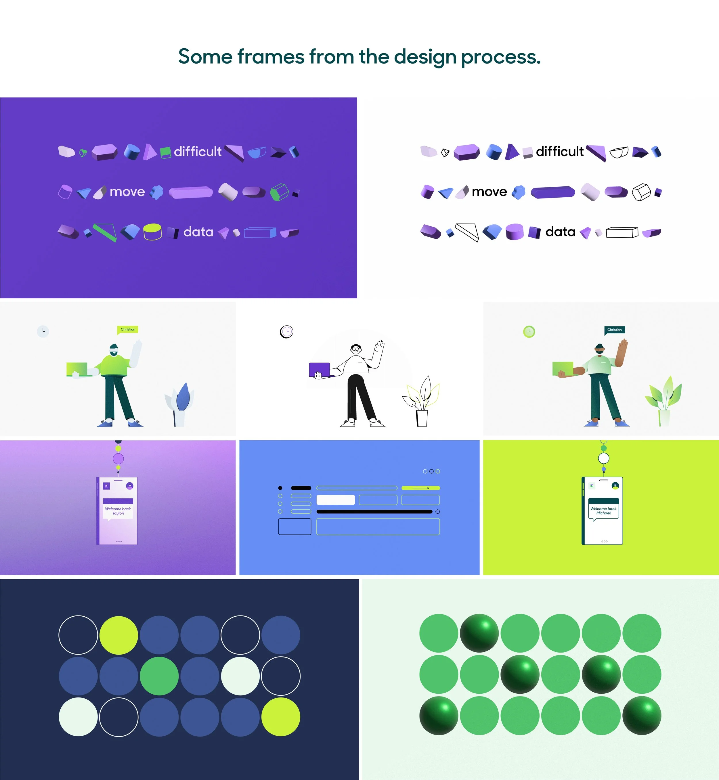 Hightouch Explainer Video – Customer Data Management for Marketing Campaigns - Some frames from the design process