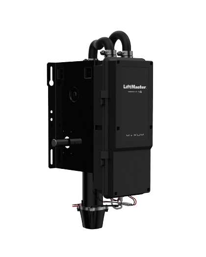 LiftMaster MAXIMUM garage door operator with black housing and wiring