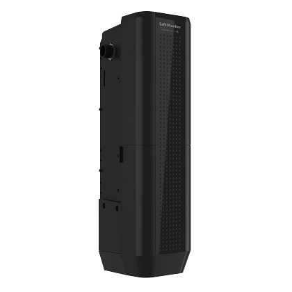 A black upright medical device with a vented panel, labeled 'LustreMassager', used for medical or therapeutic purposes.