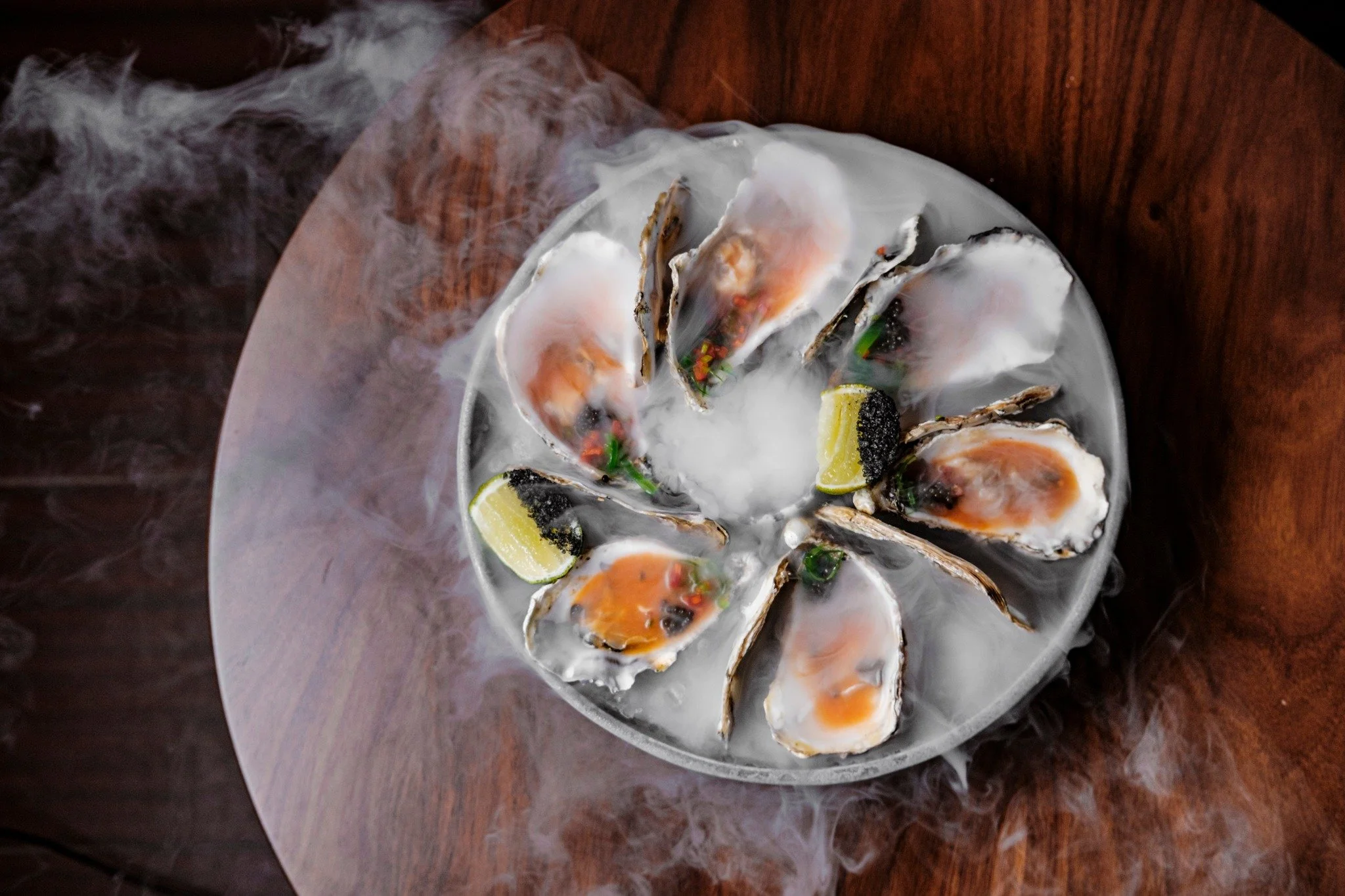 Fresh Oysters, with soy, sesame, wakame, caviar and chimichurri. A must when dining at Toro Toro. 

Join us over the weekend, we are open from 5pm!