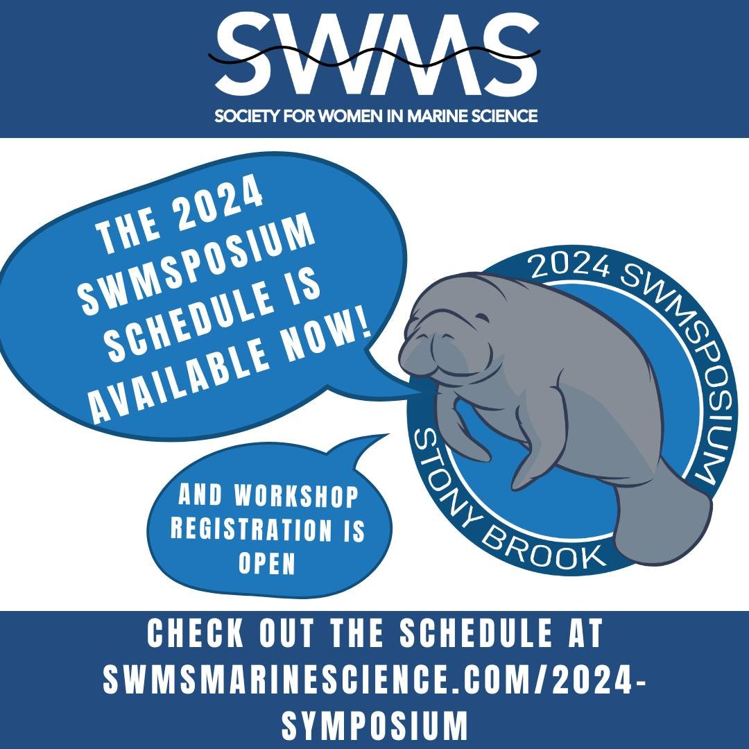 The complete schedule for the 2024 SWMSPosium is live on our website now! We are so excited for the wonderful program our @sbu.swms chapter has put together and we can't wait to see you all this weekend! 

 #marinebiologist #SWMS #WomeninSTEM #WomenI