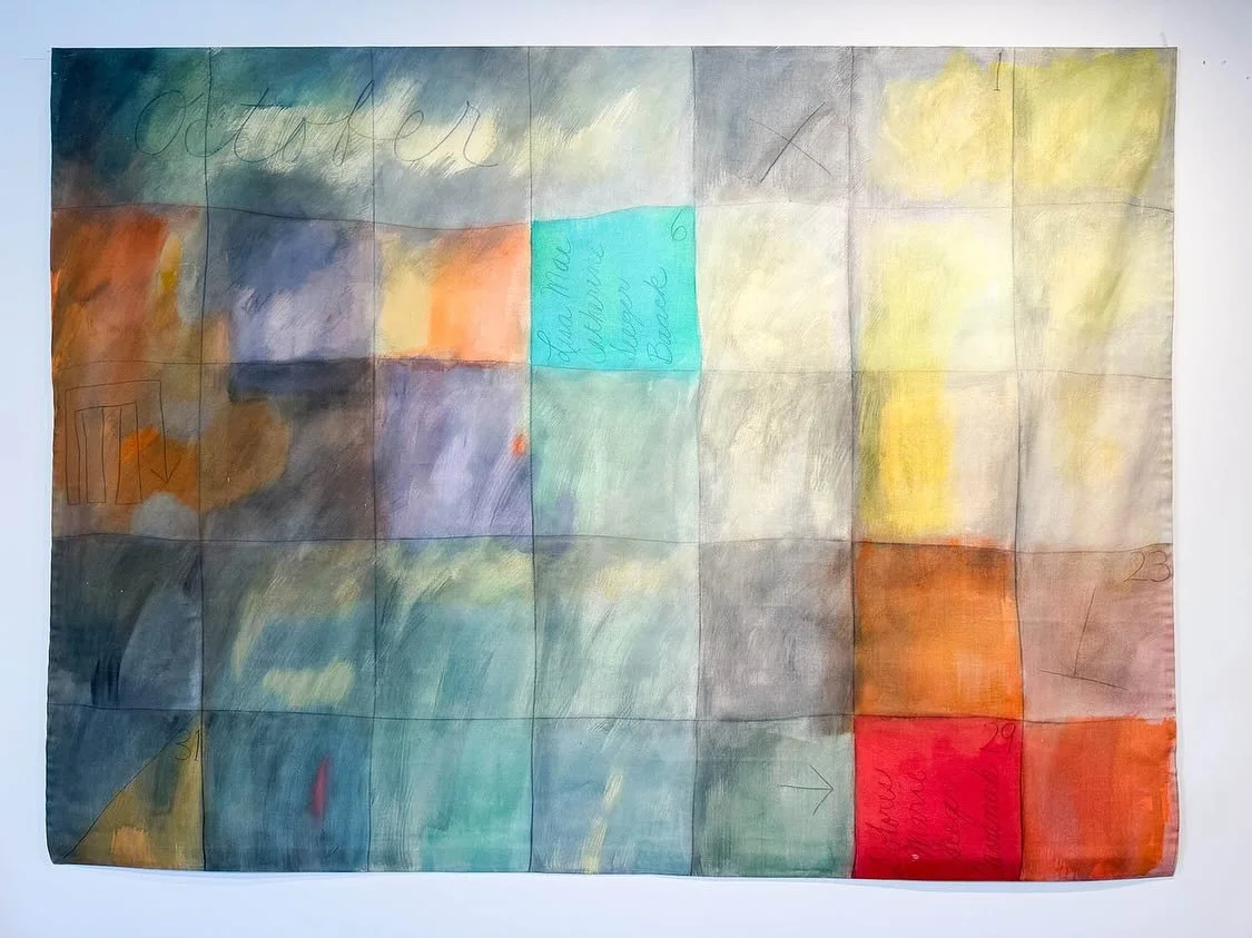 Sharing more art and inspiration on the walls at Test Patch Studio.
As the season changes, now is the time to feature this October painting that is newly displayed on the wall in the shop at Test Patch Studio. It was painted by my mother, Lisa Baack 