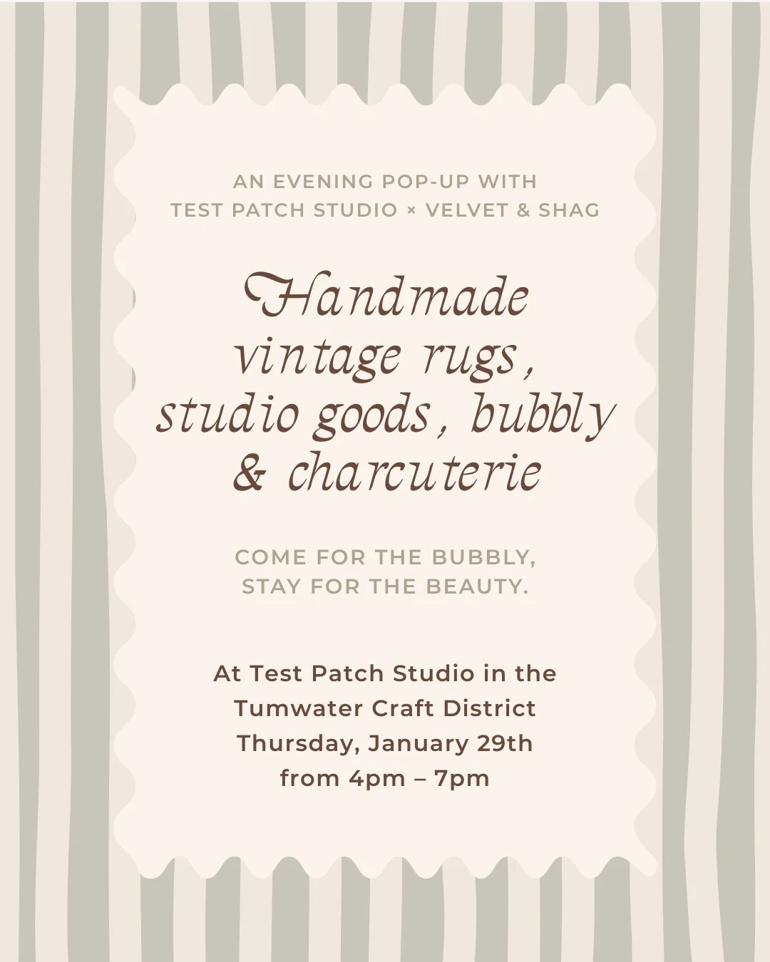 Pop-Up with Test Patch Studio × Velvet & Shag!