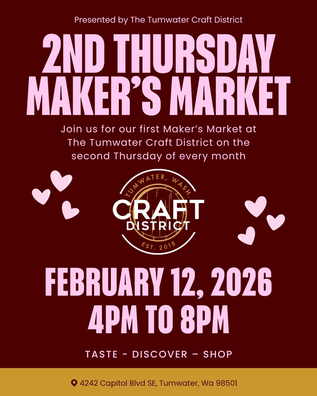 Second Thursday Maker’s Market