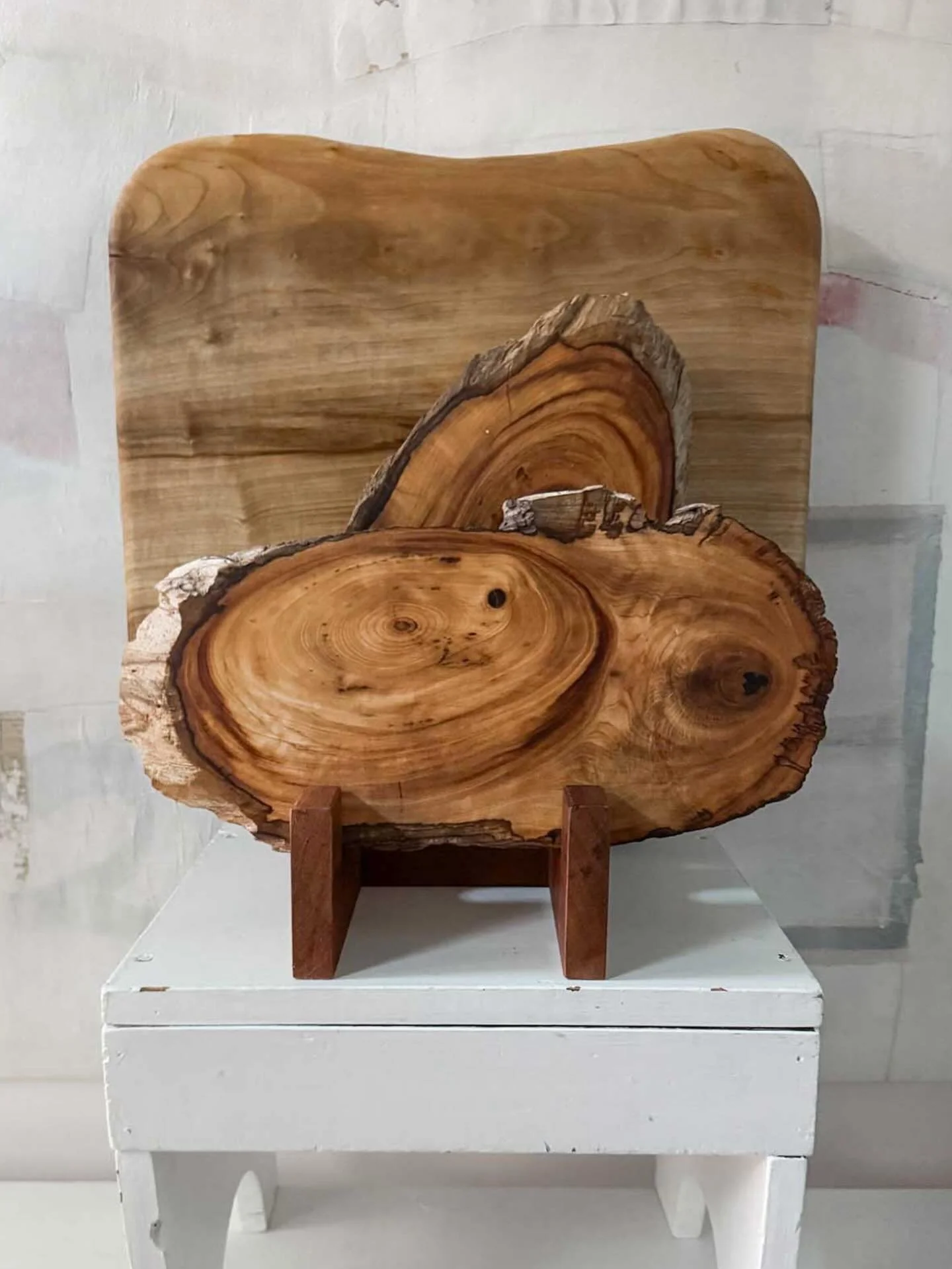 New in the shop ✨

Three stunning Myrtlewood pieces, handmade by my dad Gil &mdash; a 91-year-old third-generation hardware store owner who has been working with wood since he was a kid.

He dropped these off just this morning:
🪵 One giant live edge