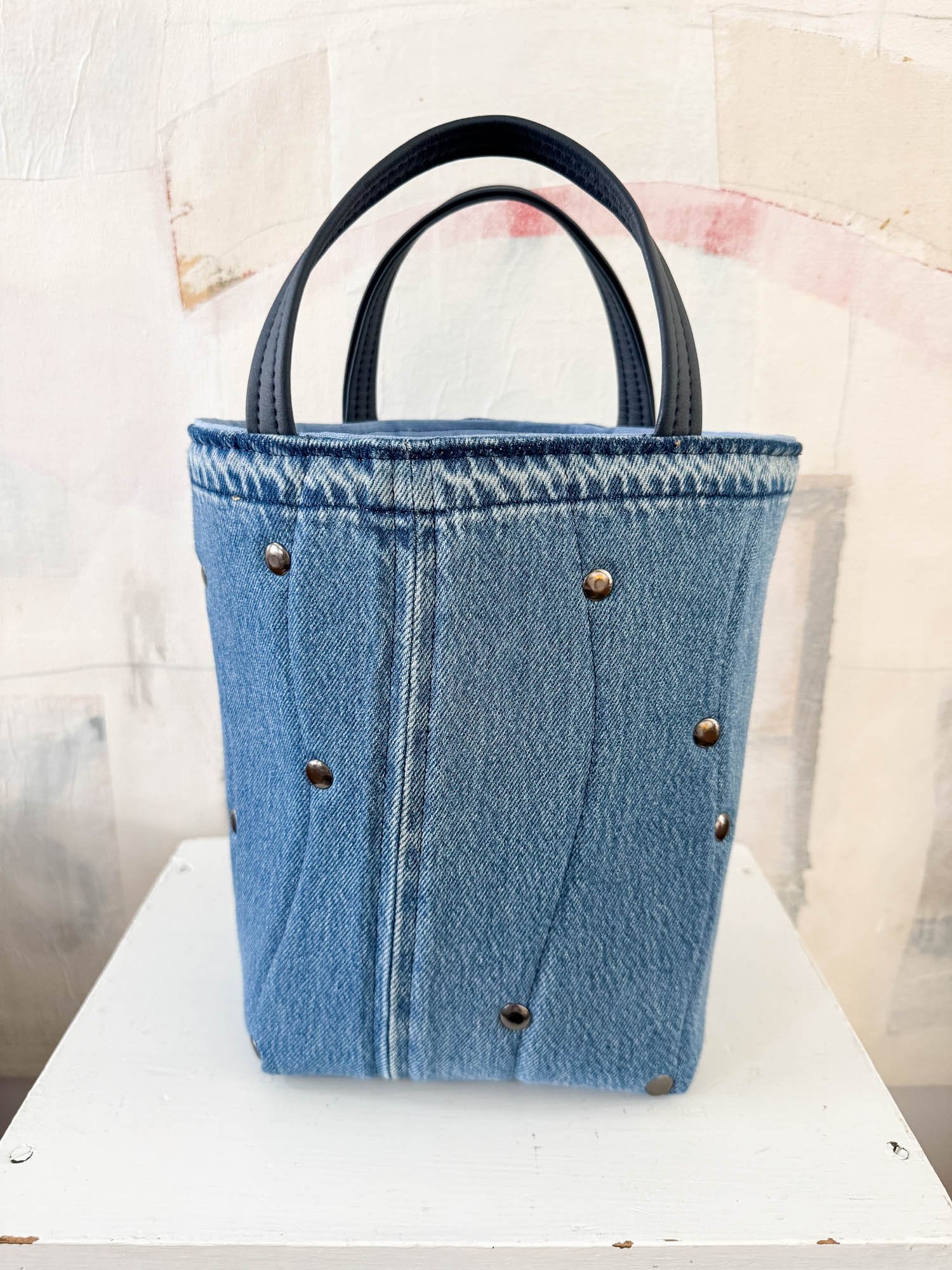 Janette- Blue Jean Denim with rivets