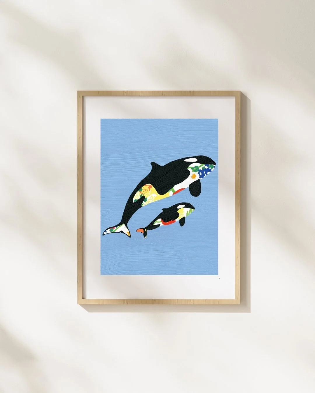 Mama Orca Art Print and Gallery Mat