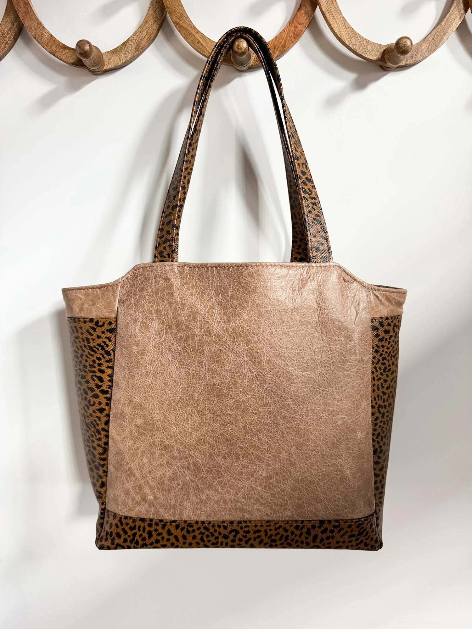 The Fairhaven by Test Patch Studio - Italian Leather- animal print and brown