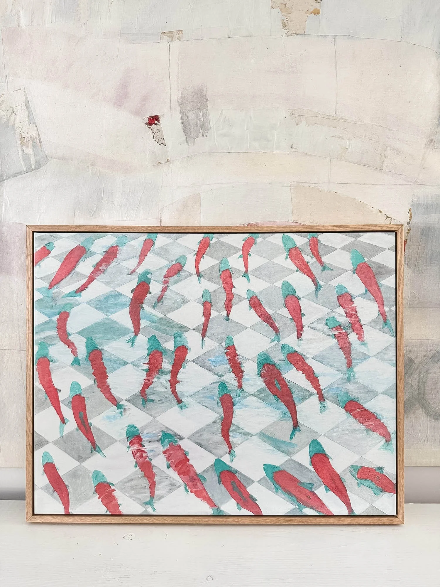 Lisa Baack - Salmon Run, 2015 - Framed Canvas Reproduction
