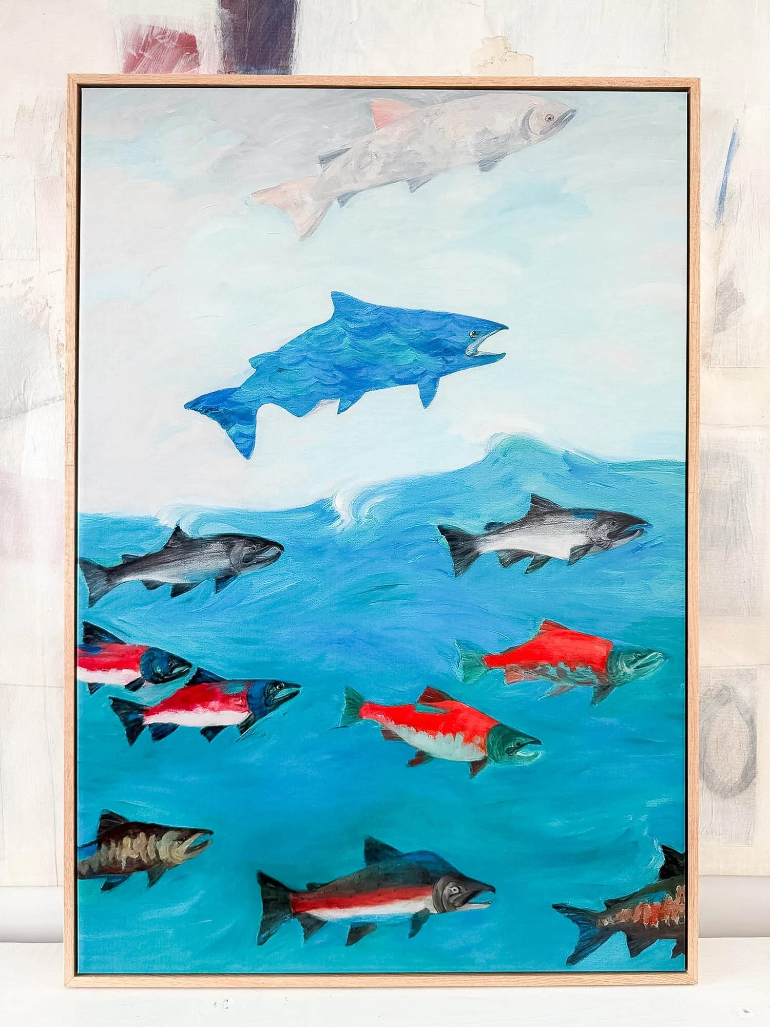 Lisa Baack - Wild Salmon, 2008 - Framed Canvas Reproduction