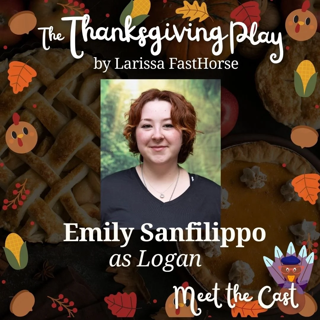 Meet the Cast of THE THANKSGIVING PLAY! Emily Sanfilippo joins us as Logan. 🦃🎭

TICKETS: https://bit.ly/JTPThanksgiving
LEARN MORE: https://bit.ly/JTPThanksgivingInfo

Emily Sanfilippo (Logan) is a 27 year old actor/singer from North Carolina, with