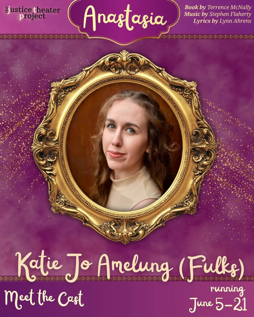 Can you believe Anastasia opens a week from tomorrow?! We're kicking off our Meet the Cast series with these three lovely faces.

Katie Jo Amelung (Fulks) (Olga Romanov/Paulina/Train Rider/Parisian/Aristocrat/Odette in Swan Lake)  is an NC-based perf