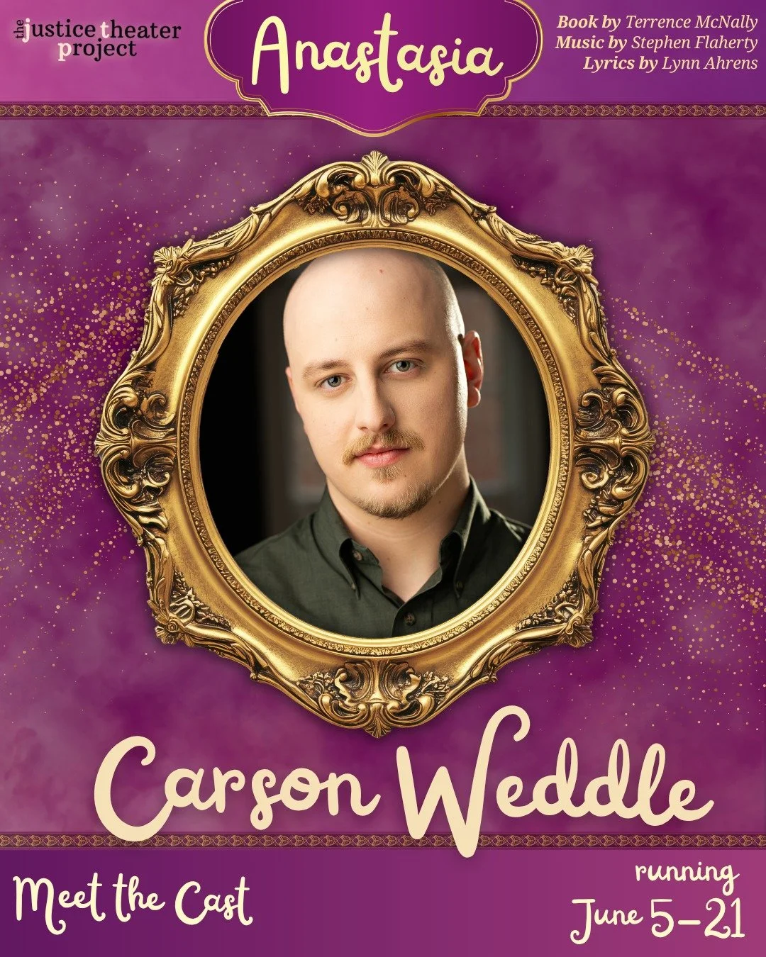 Our last three cast members for Anastasia! They'll knock your socks off starting this Friday, June 5th through June 21st. ✨

TICKETS: https://bit.ly/JTPAnastasiaTickets
LEARN MORE: https://bit.ly/JTPAnastasia

Carson Weddle (Deputy Gleb Vaganov) is d