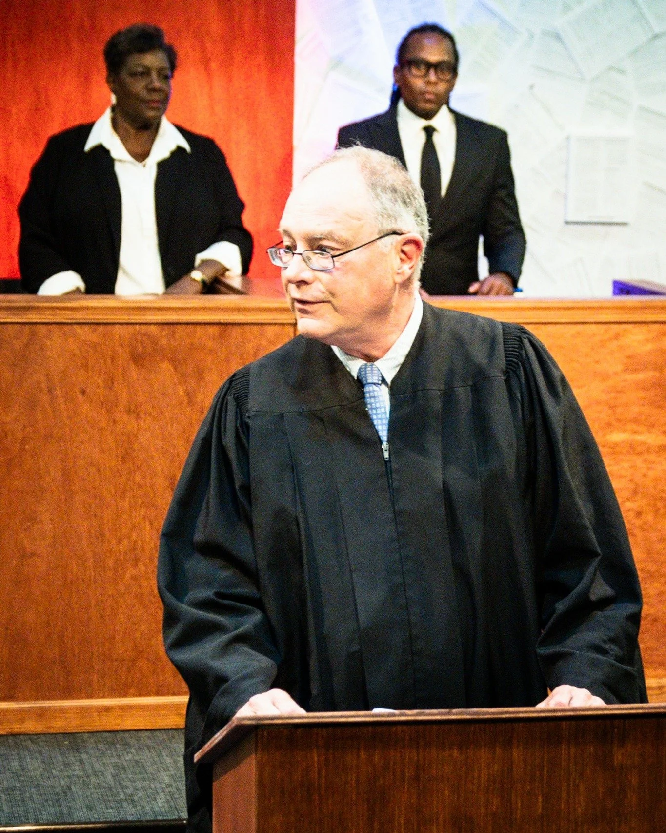 One of the coolest things about THE COURTROOM--we've got some GENUINE judges!

A huge thank-you to Bryan Collins (pictured), NC Superior Court Judge, @vincerozierjr, NC Superior Court Judge,  and Steven Abrams, Retired Immigration Judge, for being a 