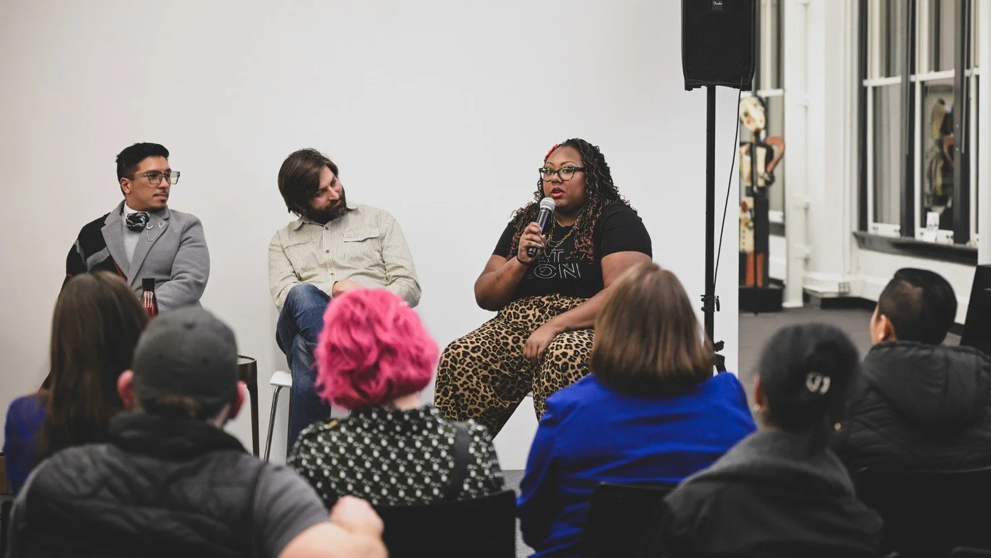🎉 THANK YOU to everyone who came to Creatives Get Real last night! Y'all filled the room with such great energy. Big shoutout to our panelists, @pucksaplenty, @therhapsodyproject and @filipino.noir, for sharing their insightful stories with us. 

On