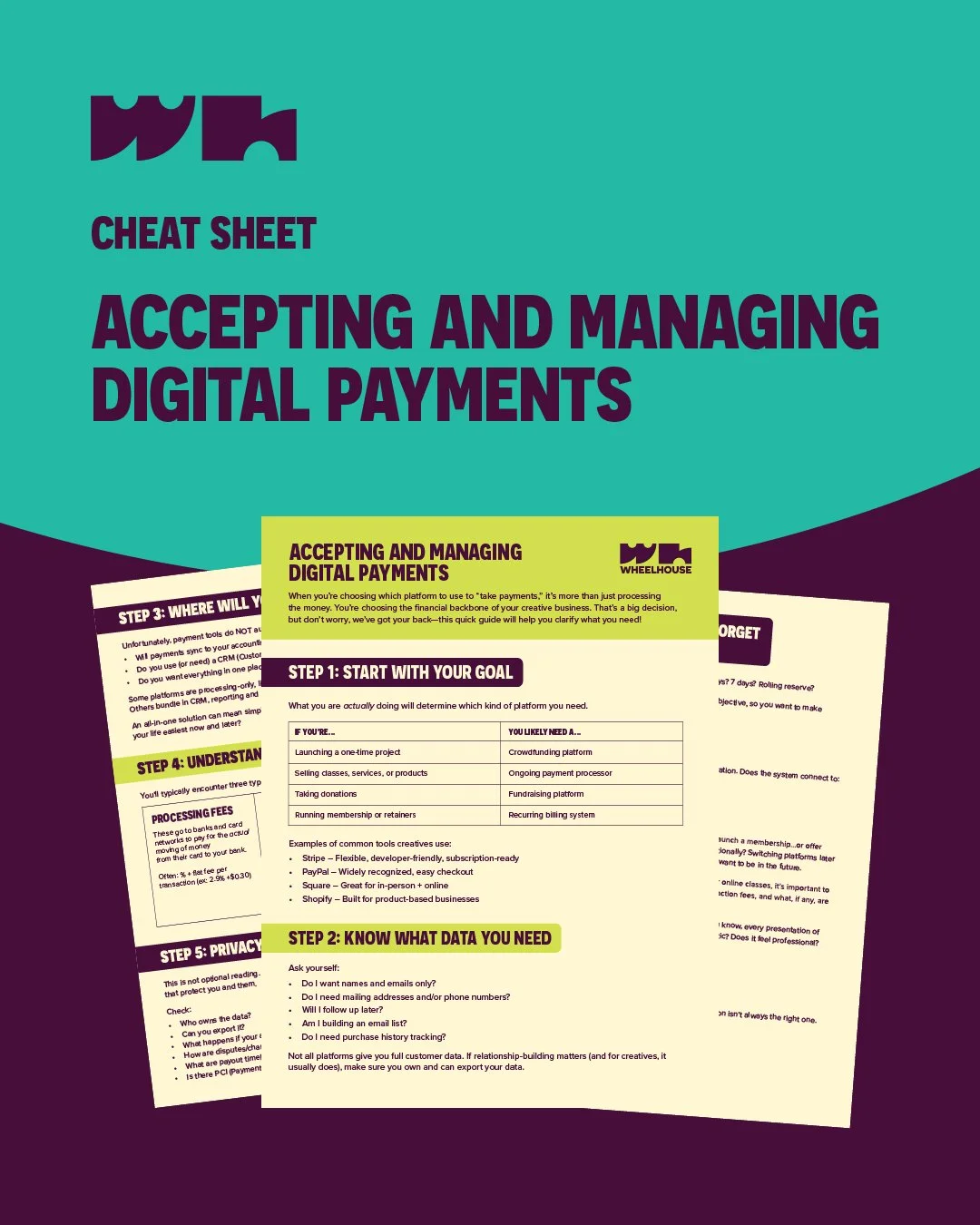 🎤 POP QUIZ! What&rsquo;s the financial backbone of creative businesses? 

If you answered digital payments, you&rsquo;re correct! This latest cheat sheet takes you step-by-step through the process, from identifying your digital payment goals to unde