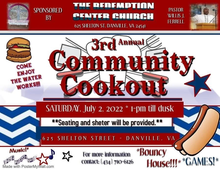 Saturday 1-6 pm. Free selfies backdrops!! 625 Shelton Street, Danville, VA 24541