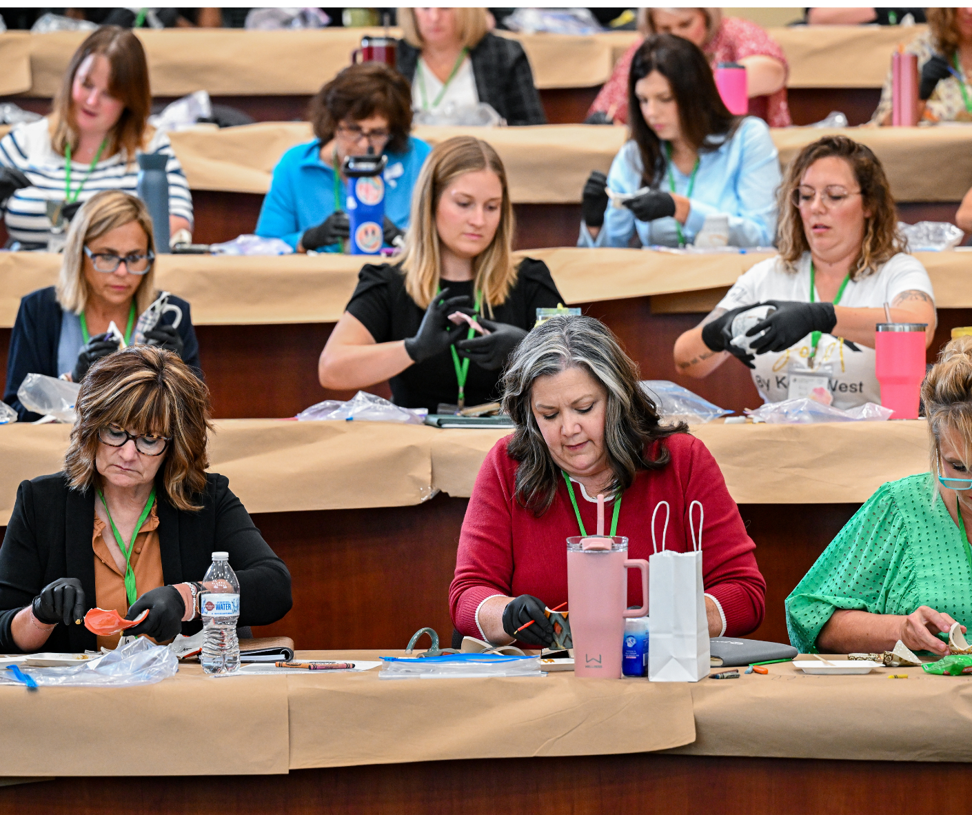 Attendees doing Kintsugi project