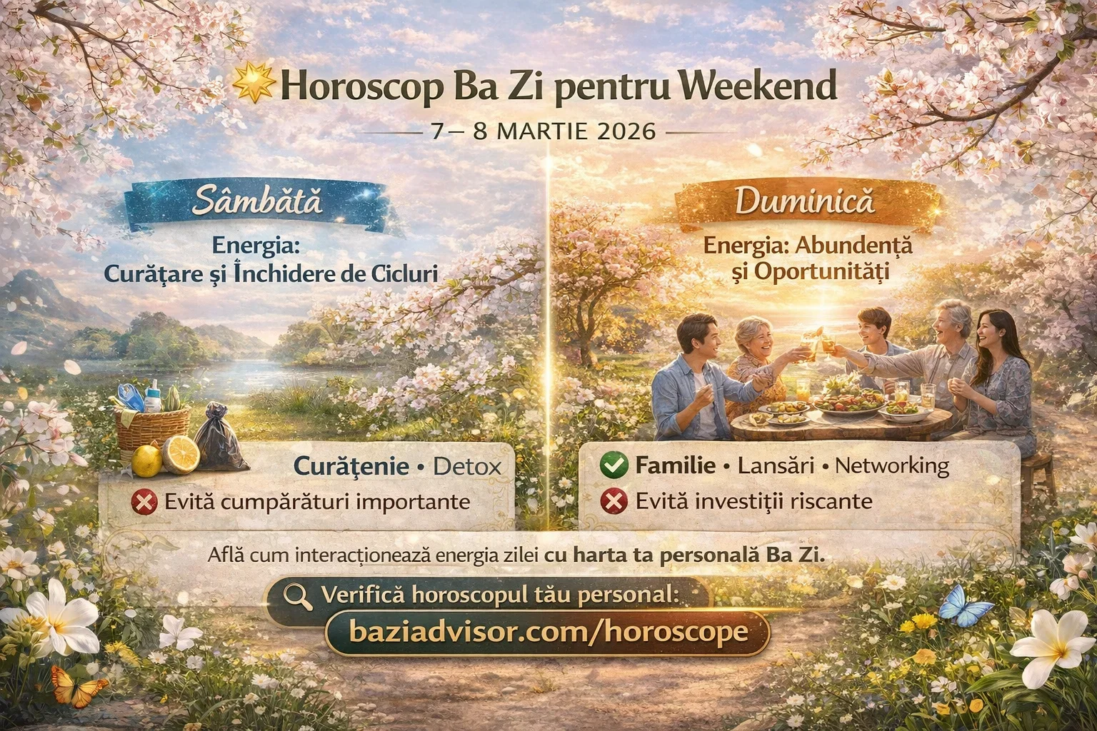 Horoscop Ba Zi pentru Weekend  7 – 8 Martie 2026