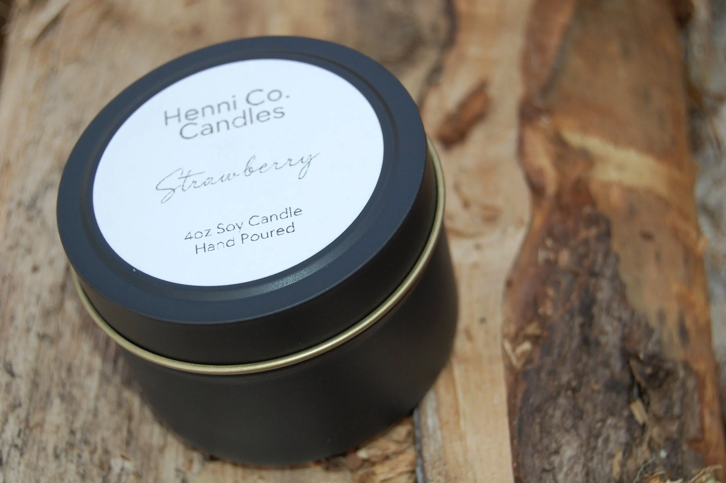 4oz Tin Candle -  Strawberry