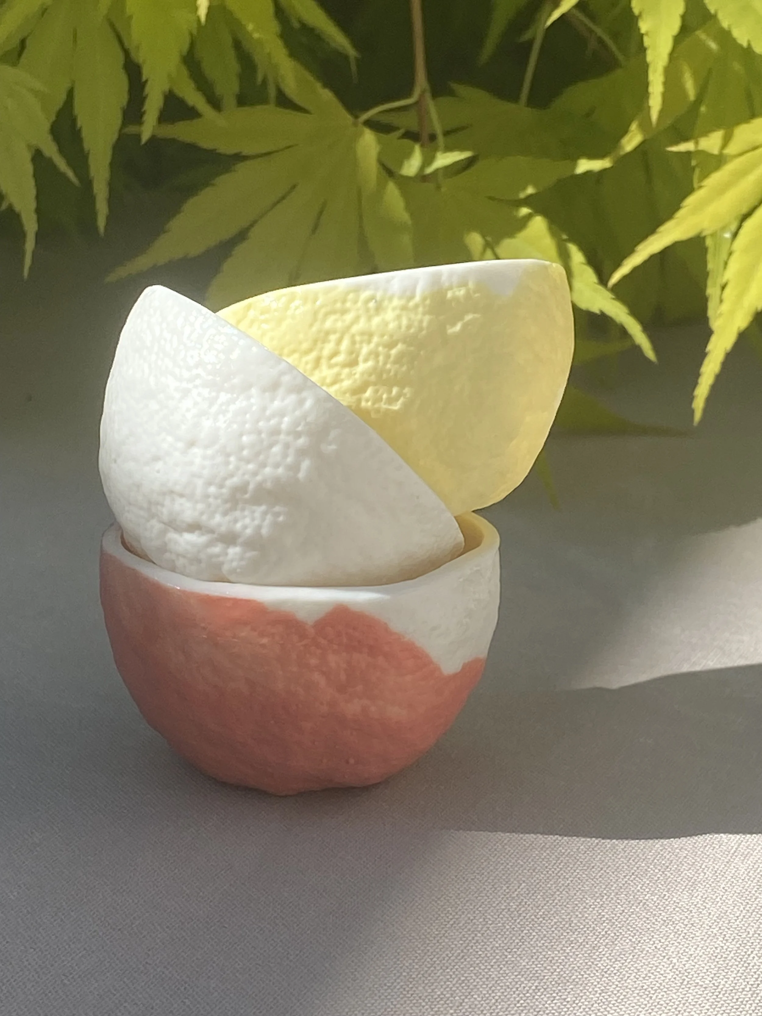 Porzellanbecher Zitrone