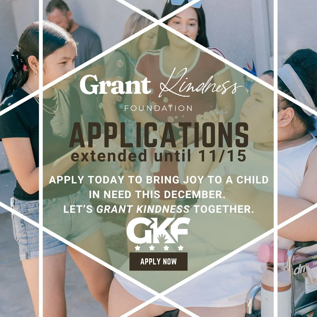 Applications are still OPEN! If you know a child facing hardship - loss, grief, financial struggle, illnesses, a challenging season - we invite you to submit an application on their behalf. This is what GKF is all about. Friends and families coming t