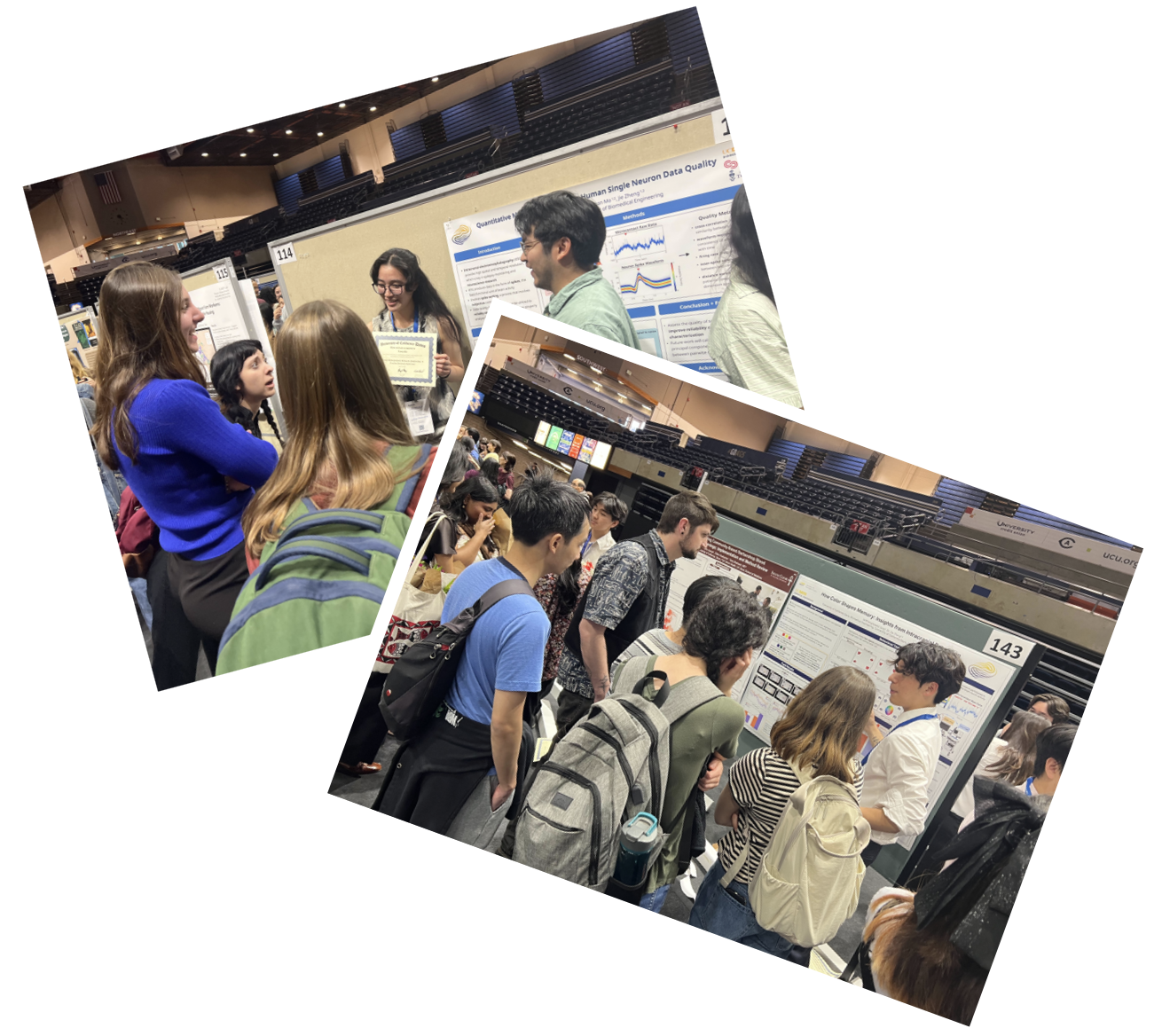 Tiana and Jeff presenting at the 2026 Undergraduate Research Conference. 