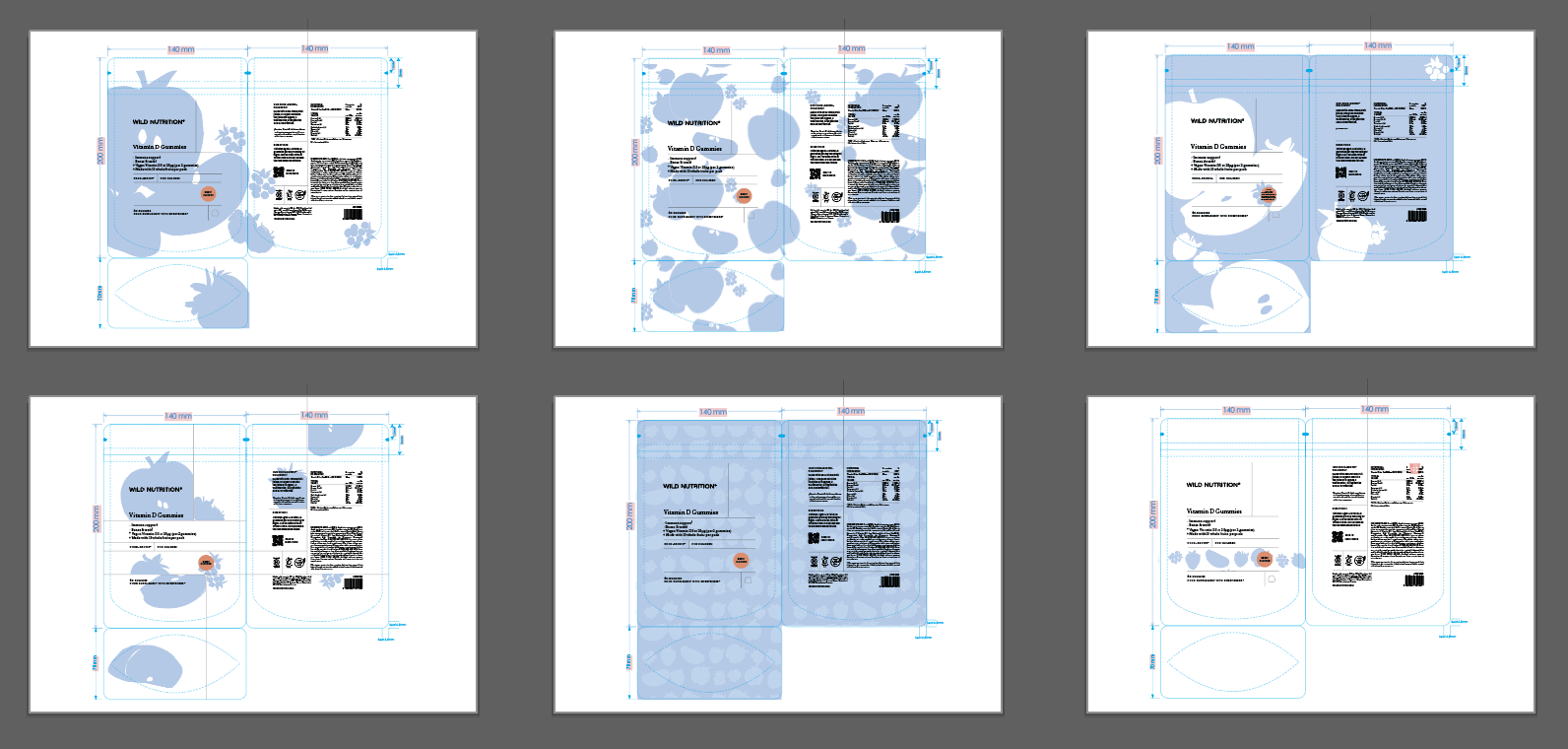 Some of the initial packaging concepts.