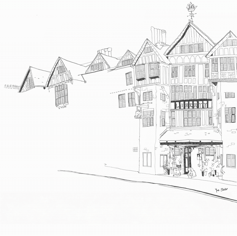 Full animation - 20 hand-drawn frames overlaid onto the large scale observational drawing, drawn outside Liberty