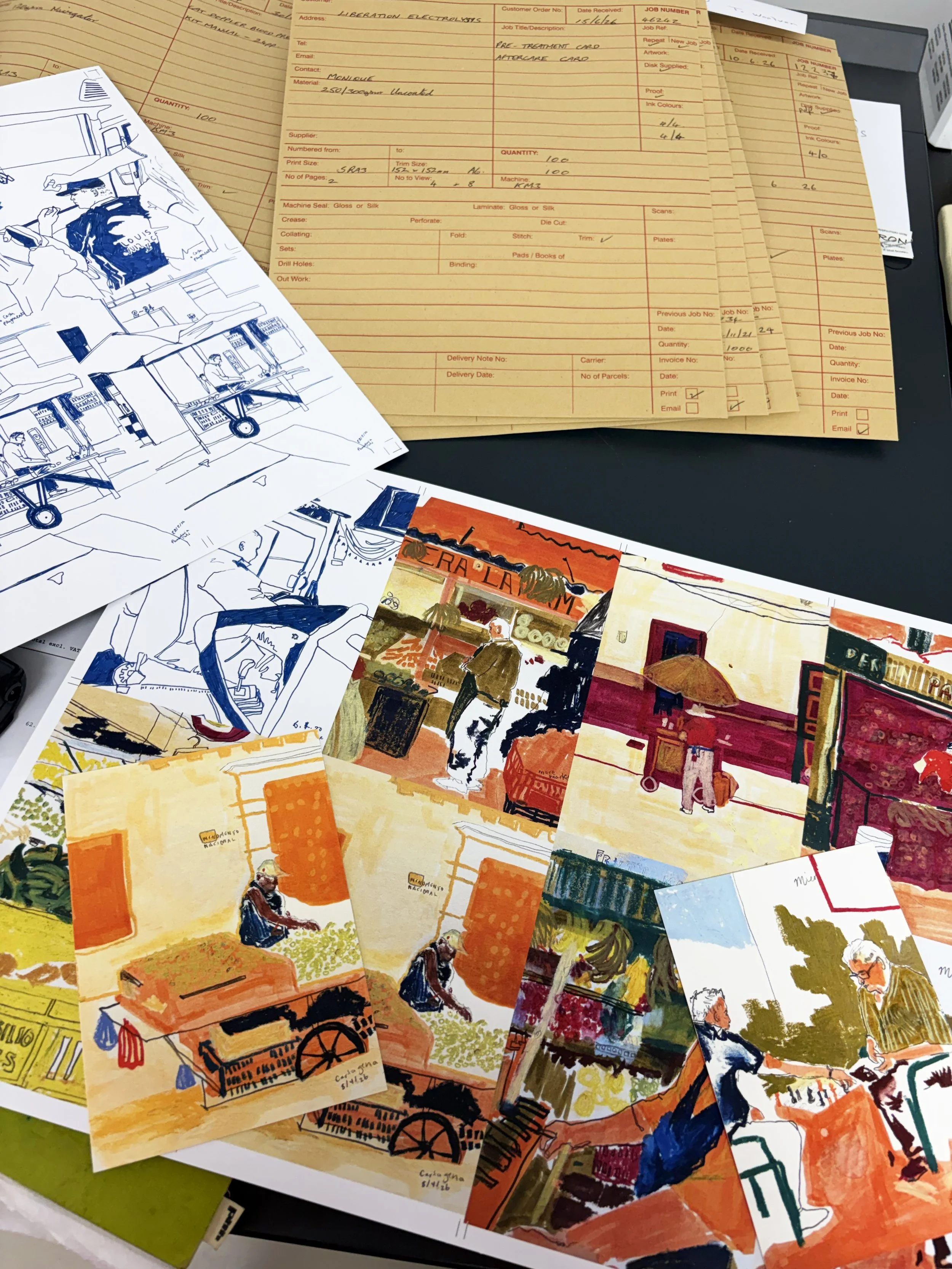I am very particular about quality so lots of test prints were made. Landed on a 400gsm matte print.