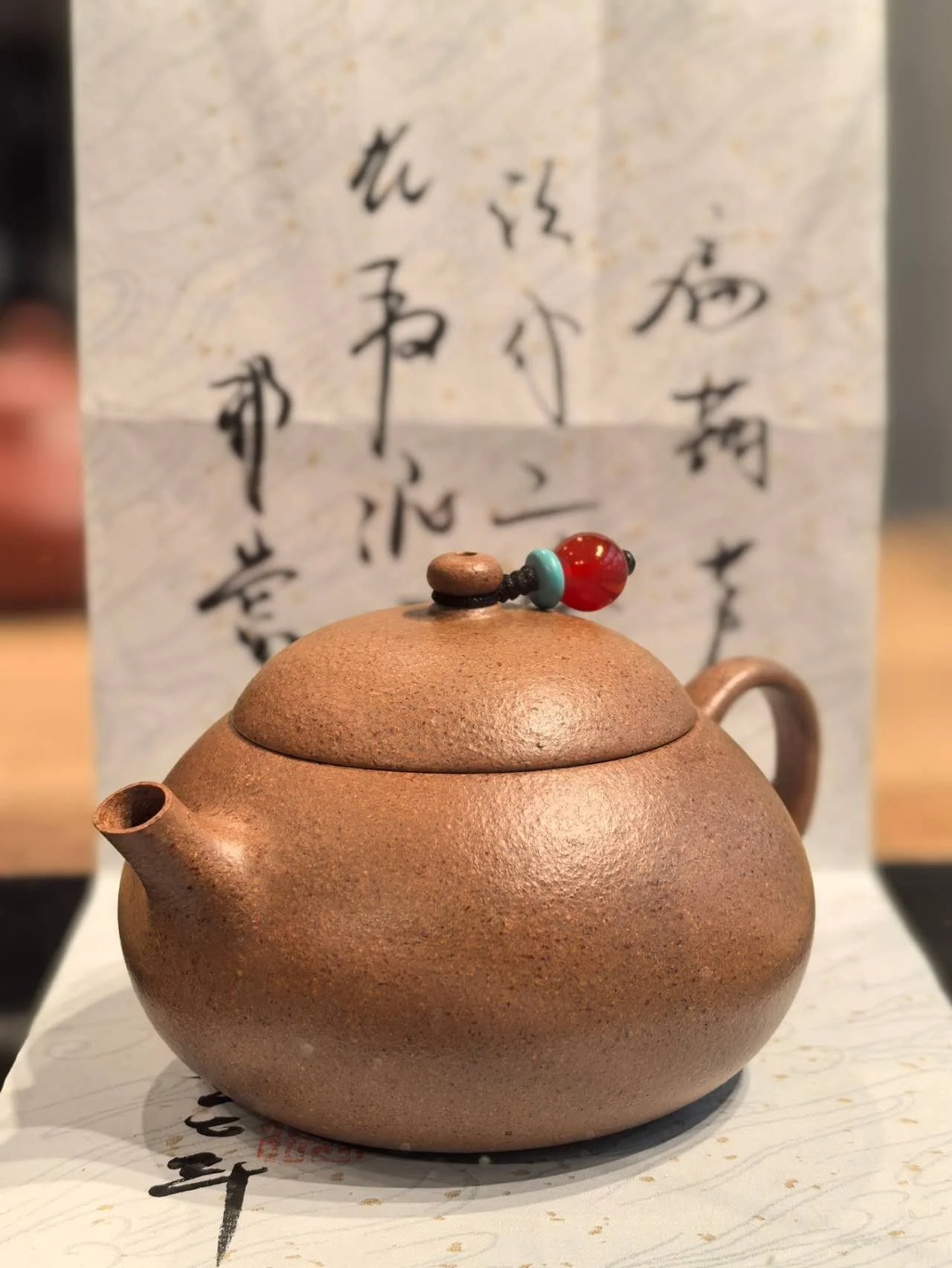 Aged Duan Clay Flat Gourd Teapot 老段泥扁葫芦壶