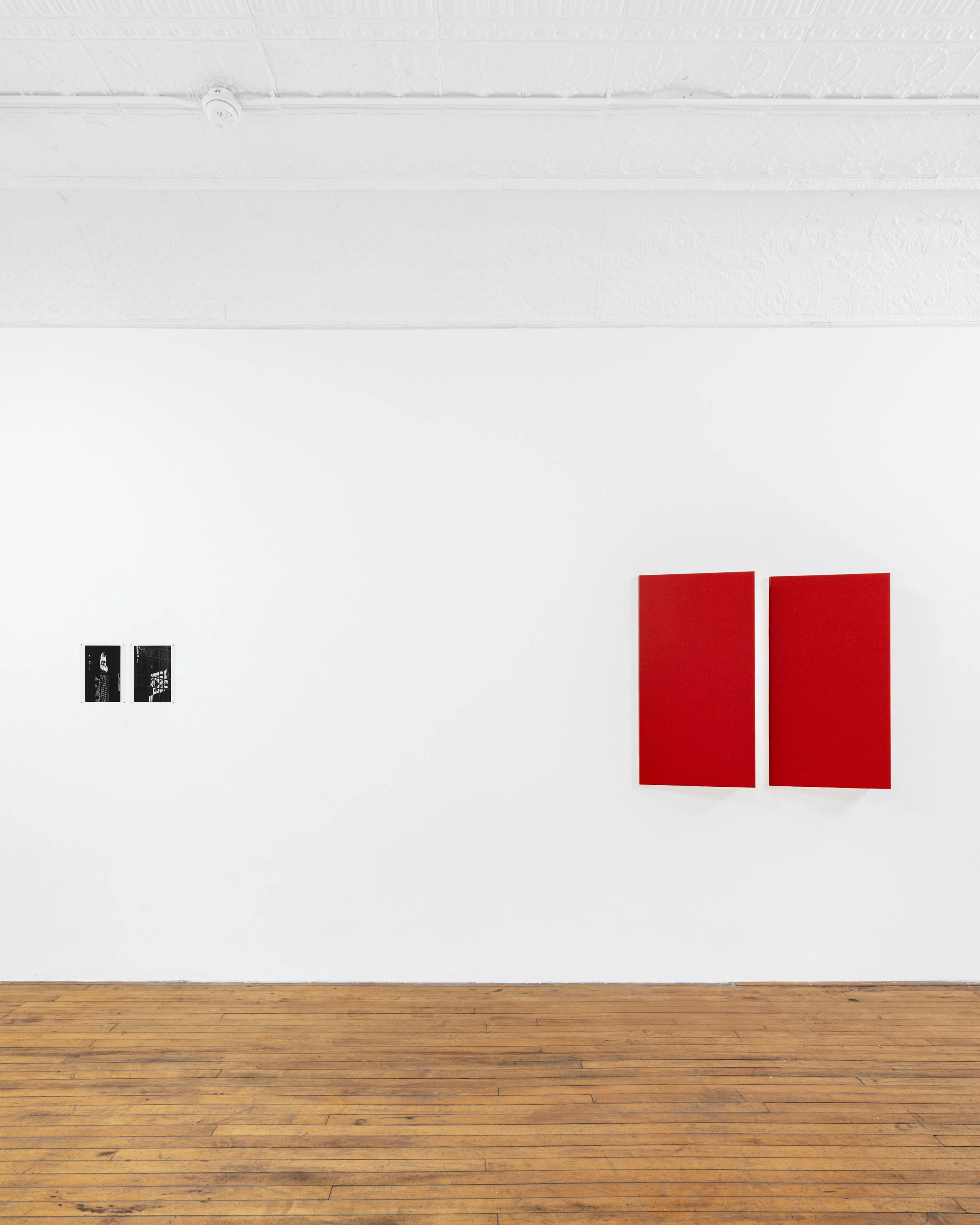 Installation view of Bettina and Charlotte Posenenske in Life Without Buildings at Hans Goodrich