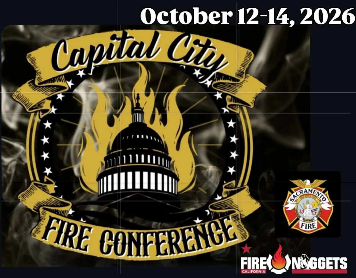 Save the Date!

The Capital City Fire Conference will be held in Sacramento, California from October 12-14, 2026.

Stay tuned for instructor lineup announcements and more exciting details coming soon.

Wishing you happy holidays!