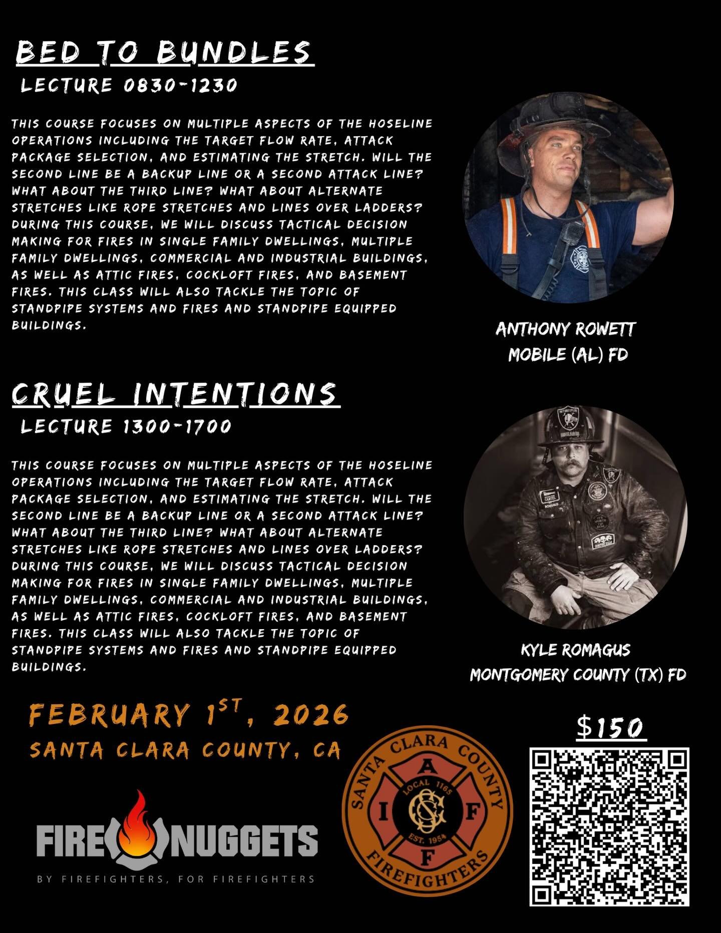 Northern Cali, where you at?

We&rsquo;re bringing a powerful lecture to Santa Clara County on February 1.

Spots are limited, so don&rsquo;t wait.

👉 Scan the QR code to register and lock in your seat.

@sccfirefighters 
@portcityfiretraining 
@smo