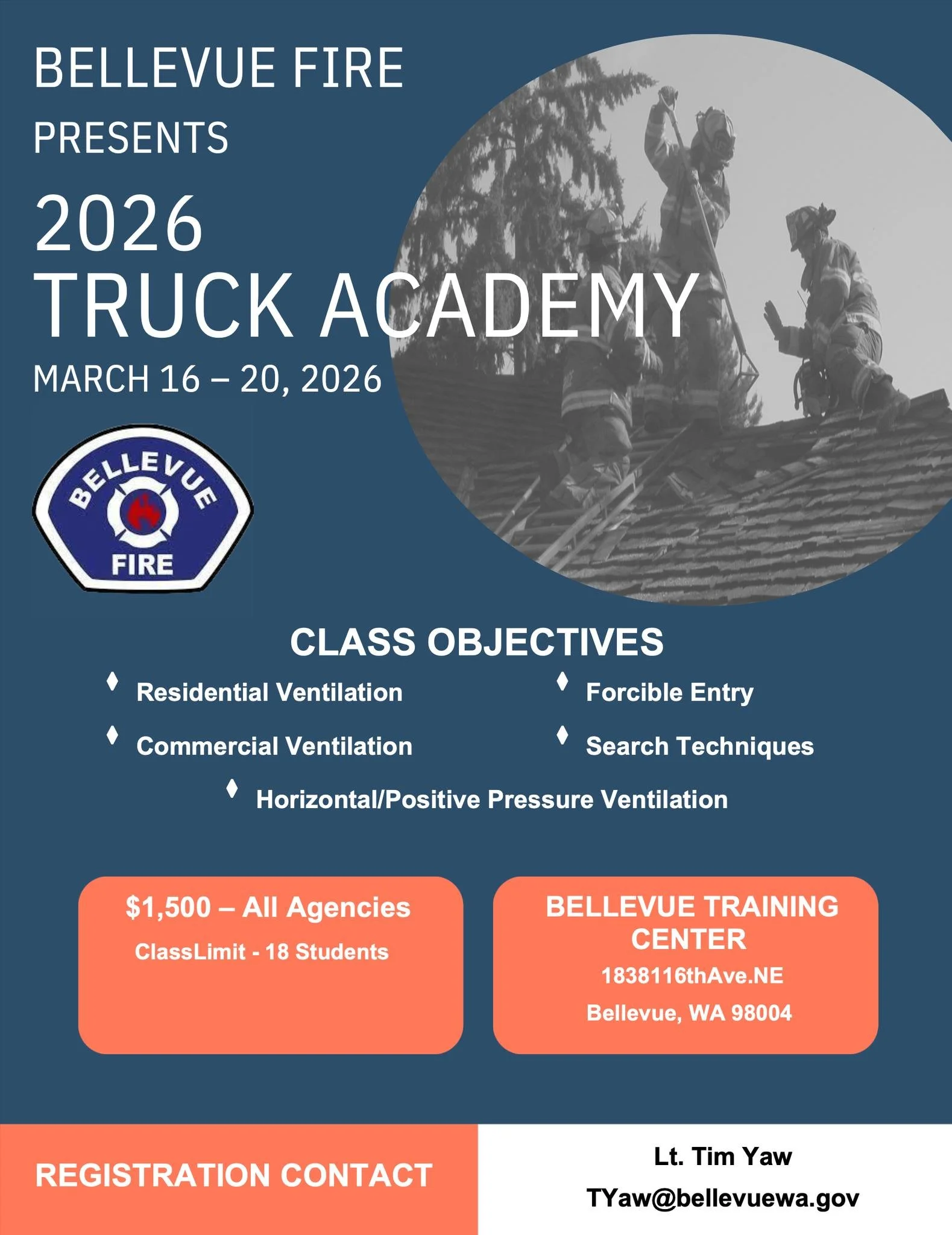 @bellevuefiredept is presenting their 2026 Truck Academy next month! All things truck work with residential and commercial ventilation, forcible entry, and search! Contact to register: tyaw@bellevuewa.gov

FireNuggets PNW Area 🔥