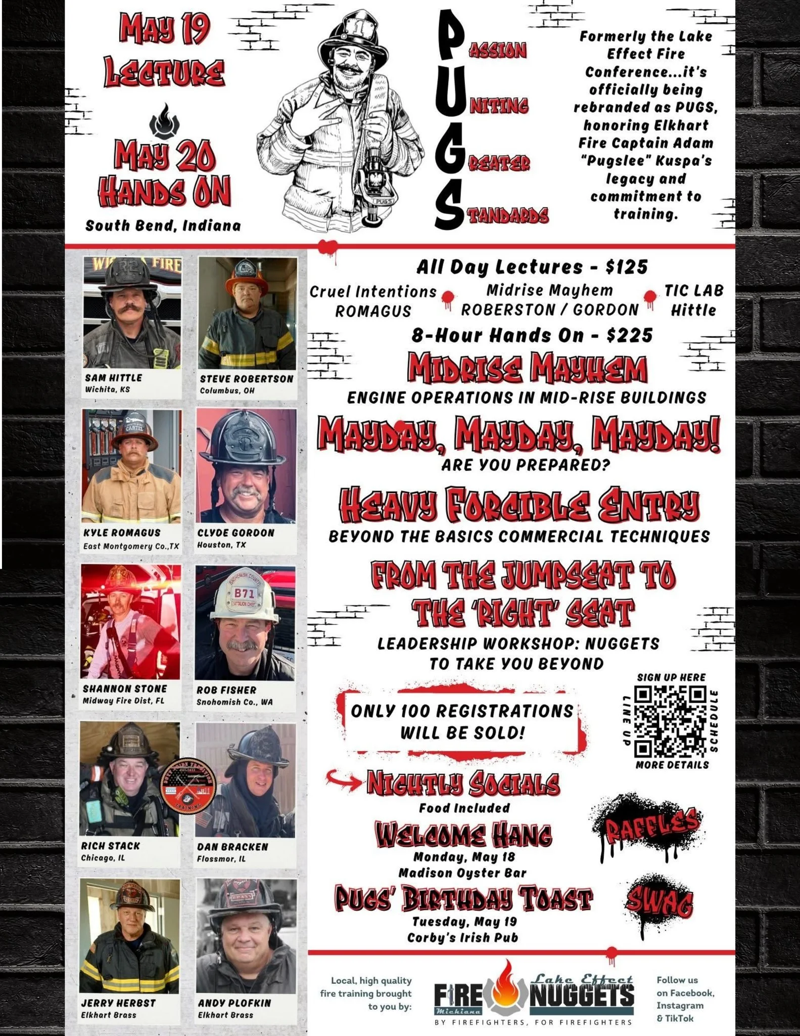 @lakeeffectfirenuggets  has just launched PUGS Fire Conference, formerly known as Lake Effect Fire Conference. Spots are limited for this powerhouse conference in May, located in South Bend, IN!

Head here: https://firenuggets.regfox.com/pugs2026